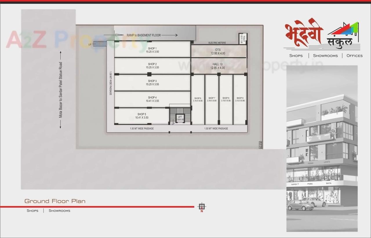 Layout of real estate project Bhudevi Sankul located at Anand, Anand, Gujarat