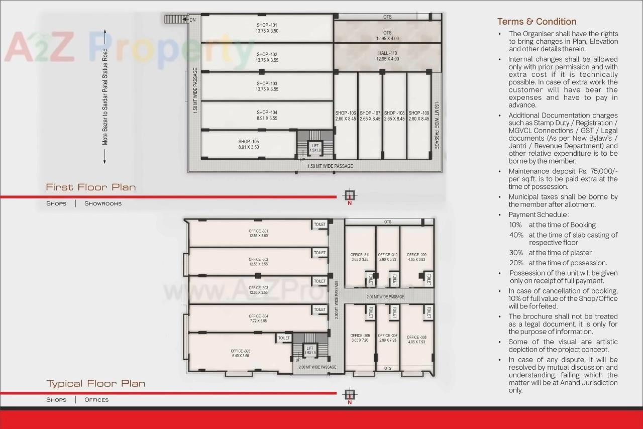 Layout of real estate project Bhudevi Sankul located at Anand, Anand, Gujarat