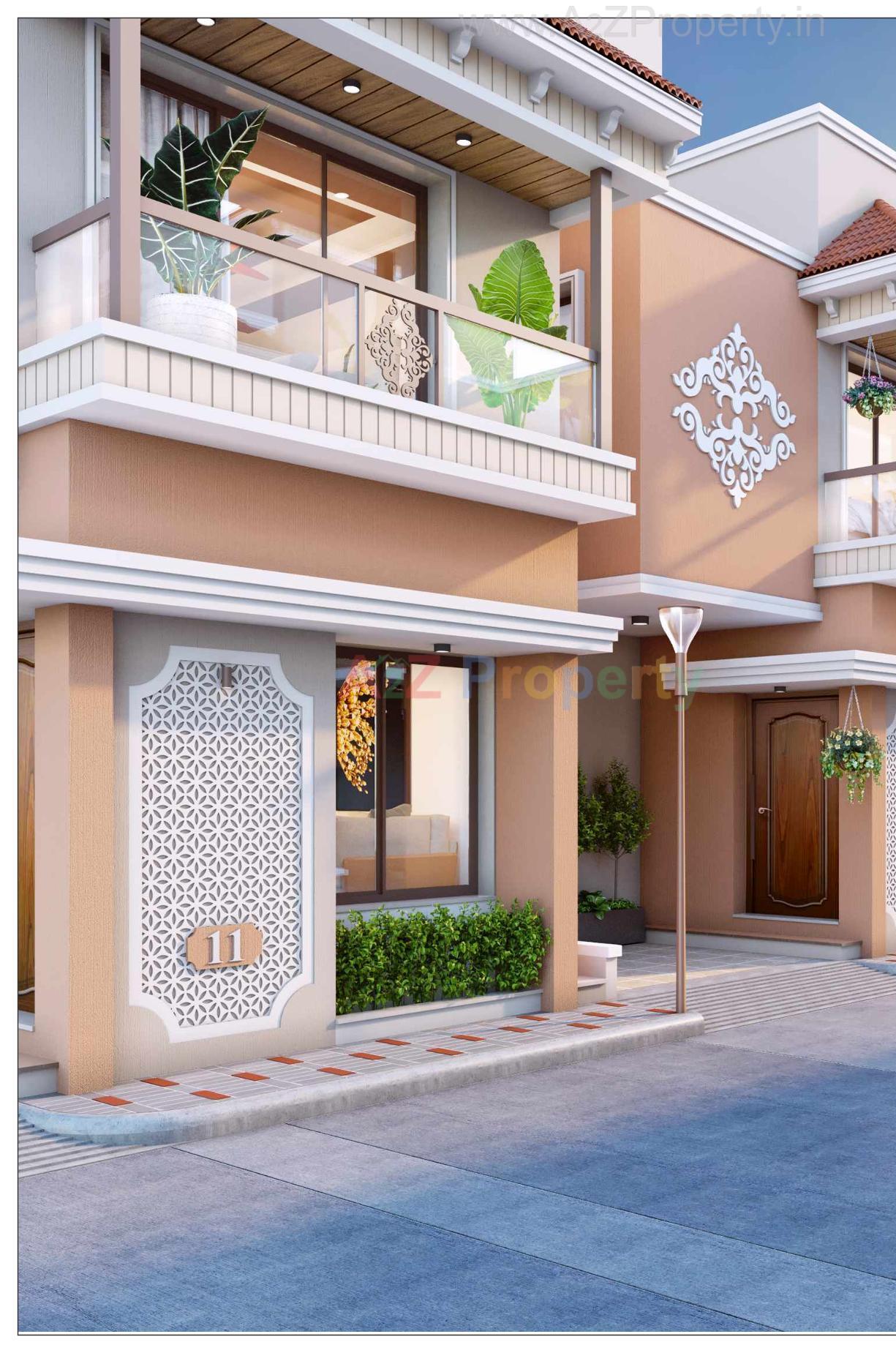 3D Elevation of real estate project Dwarka Greens located at Bakrol, Anand, Gujarat