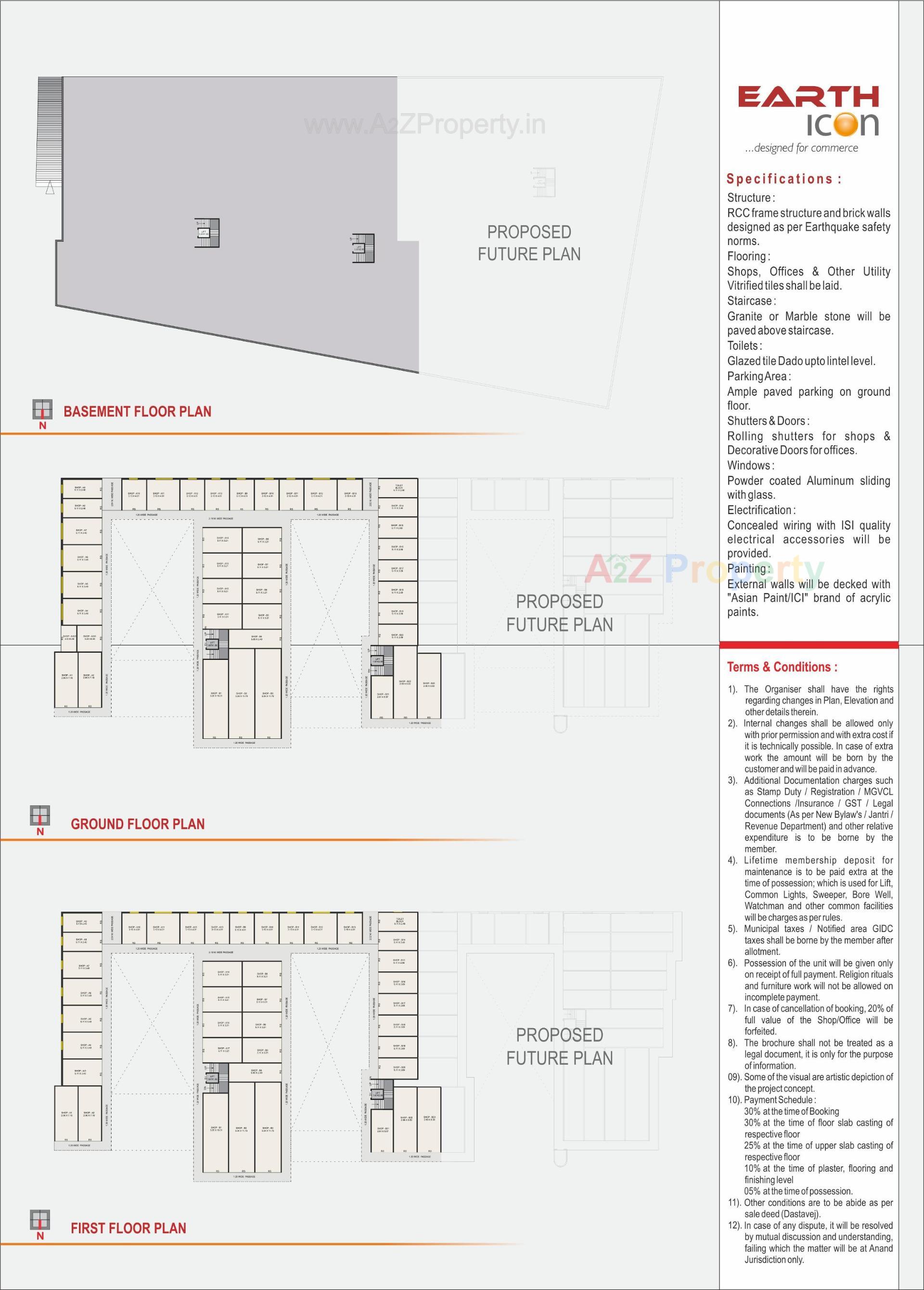 Layout of real estate project Earth Icon located at Karamsad, Anand, Gujarat