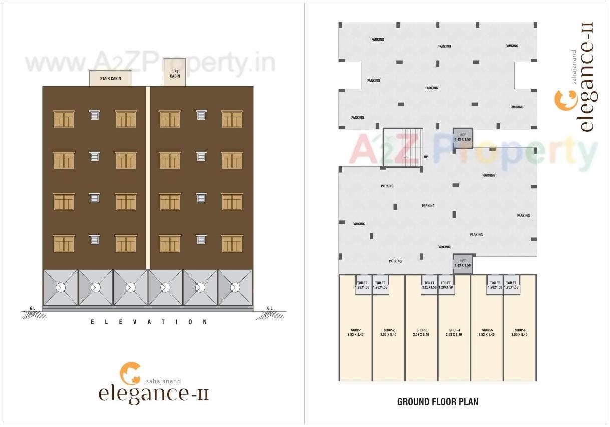 Layout of real estate project Sahajanand Elegance located at Vallabh-vidhyanagar, Anand, Gujarat