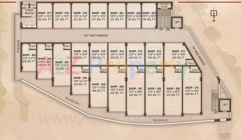 3D Elevation of real estate project Gajanan The Business Hub located at Vallabh-vidhyanagar, Anand, Gujarat