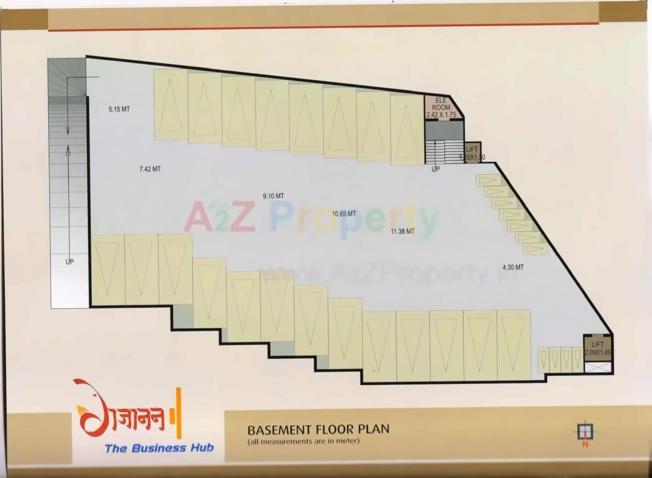 Layout of real estate project Gajanan The Business Hub located at Vallabh-vidhyanagar, Anand, Gujarat