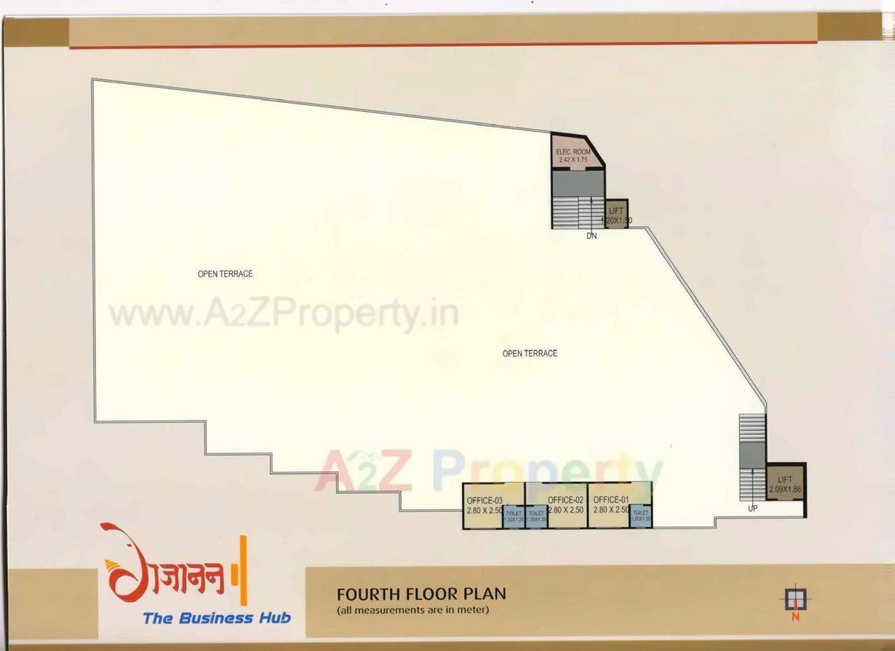 Layout of real estate project Gajanan The Business Hub located at Vallabh-vidhyanagar, Anand, Gujarat