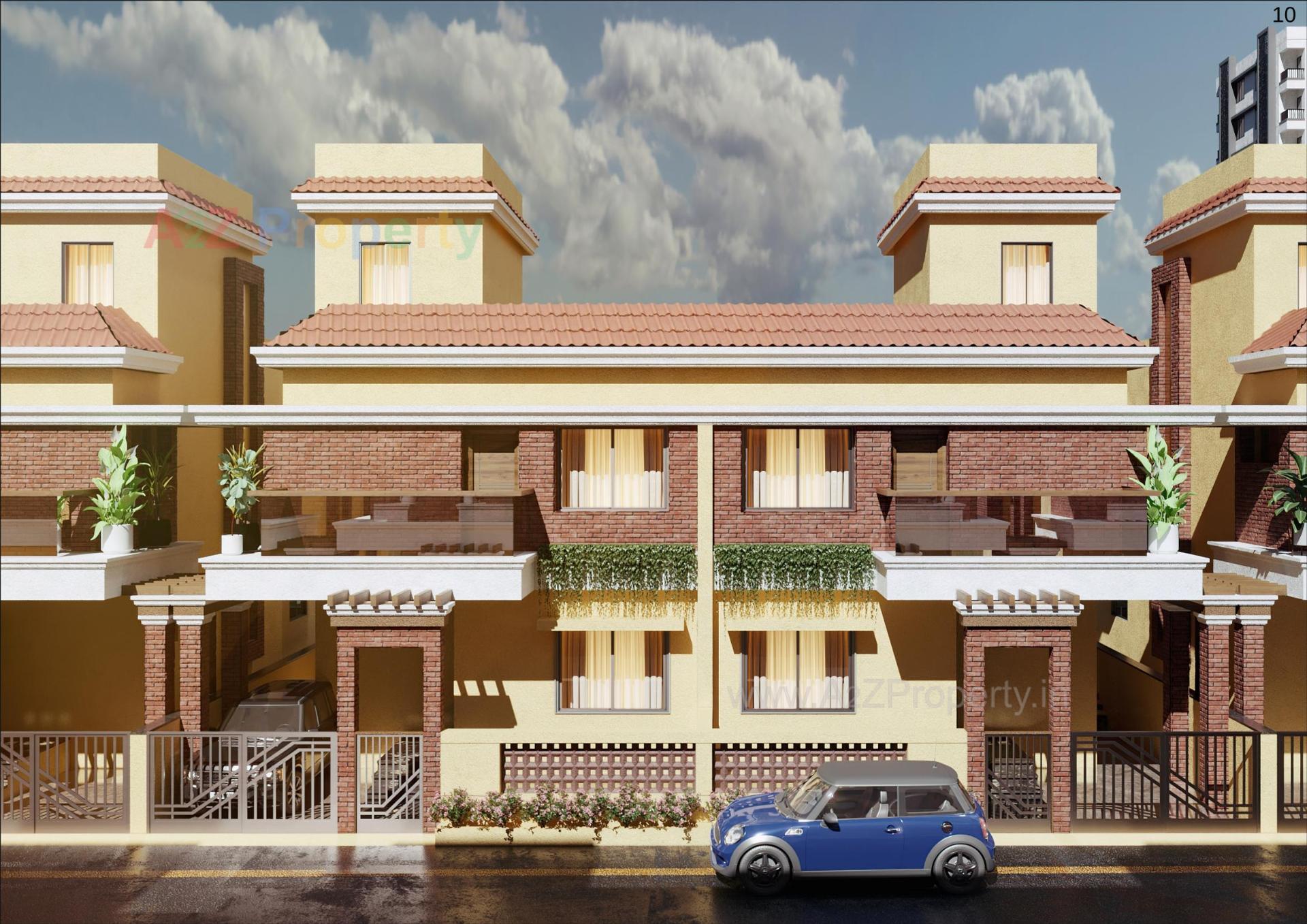 3D Elevation of real estate project Govind Villa located at Umreth, Anand, Gujarat