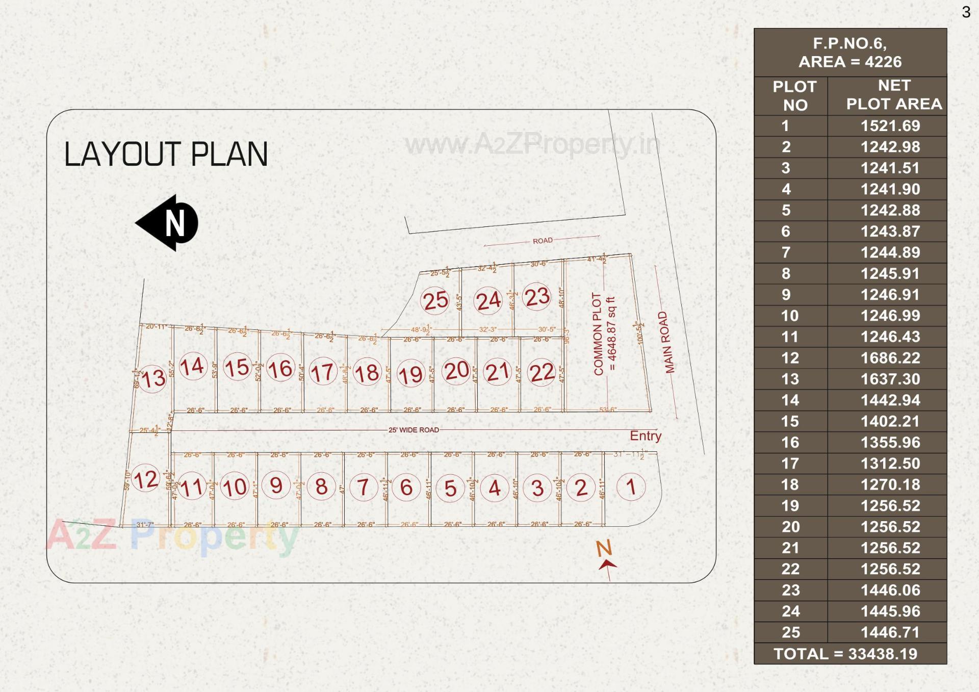 Layout of real estate project Govind Villa located at Umreth, Anand, Gujarat