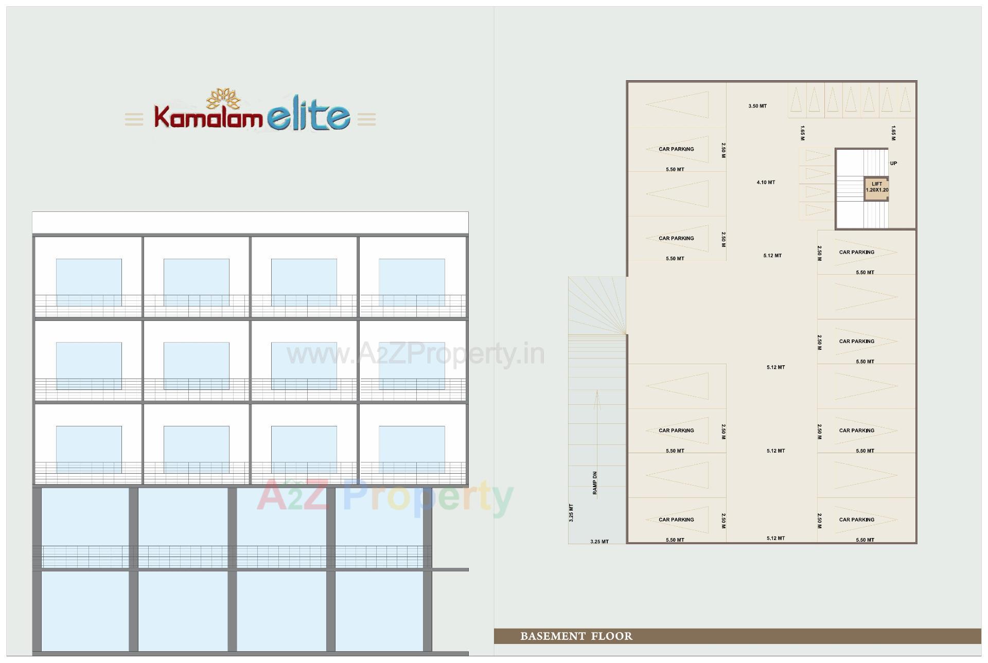 Layout of real estate project Kamalam Elite located at Vallabh-vidhyanagar, Anand, Gujarat