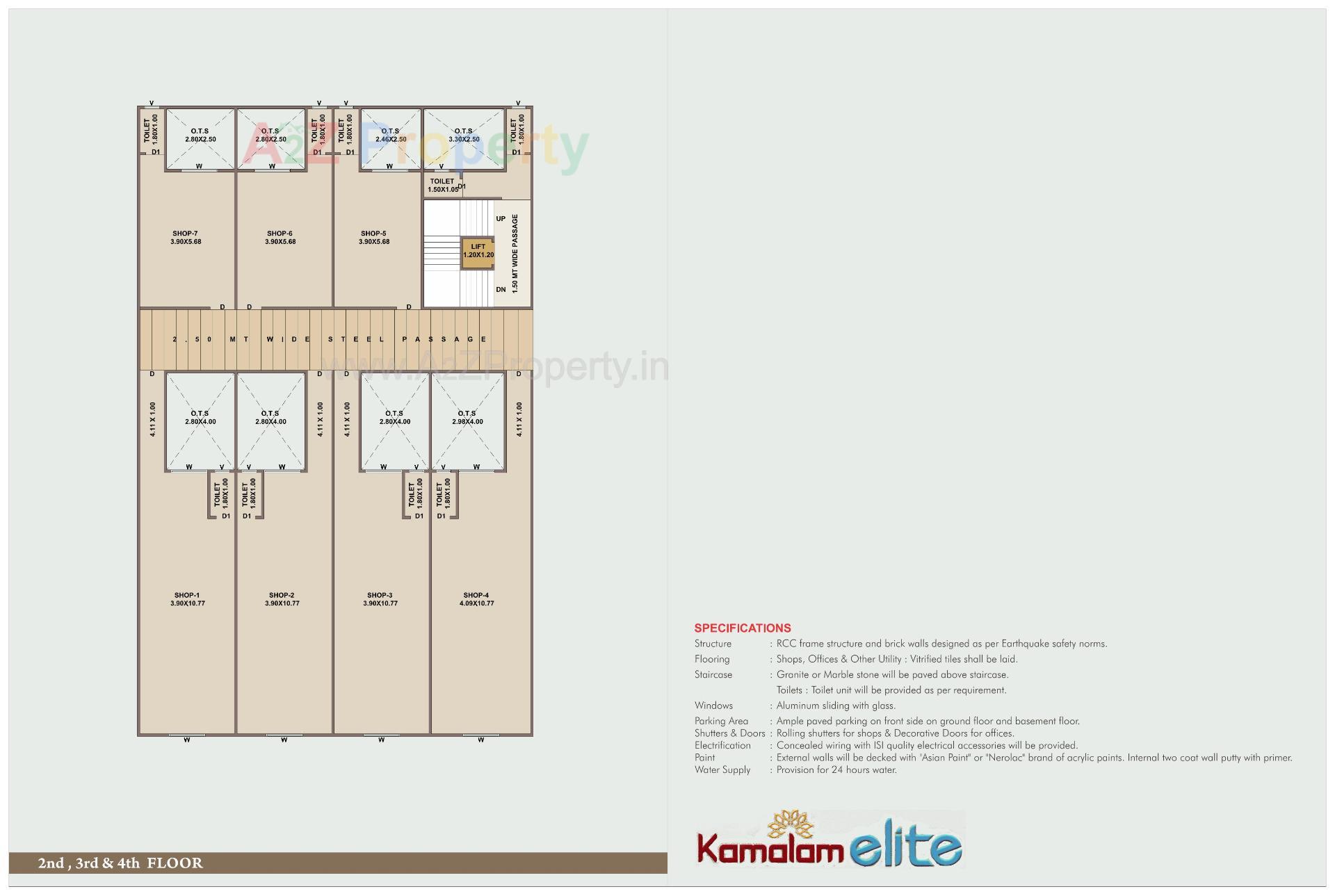 Layout of real estate project Kamalam Elite located at Vallabh-vidhyanagar, Anand, Gujarat