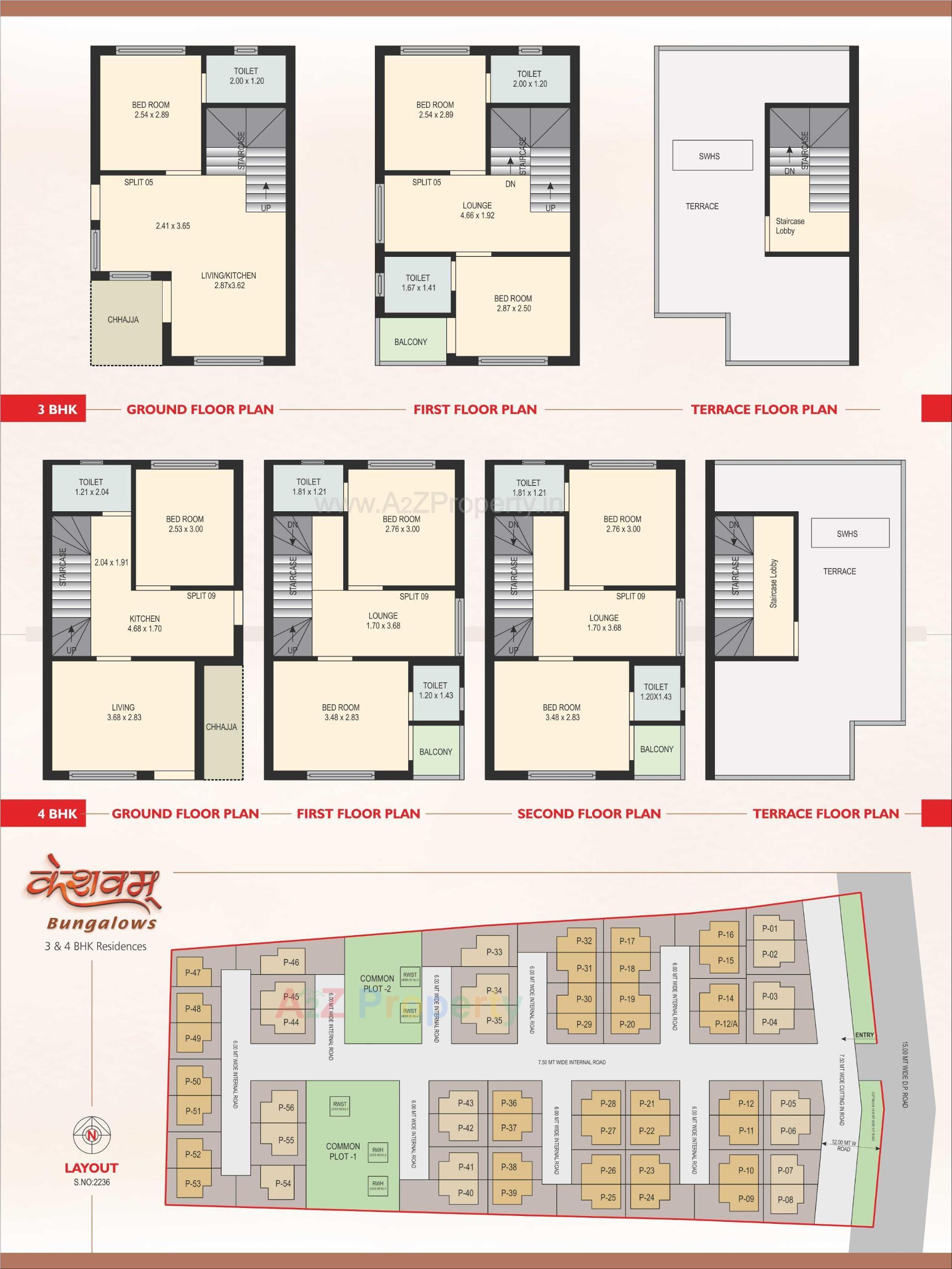 Layout of real estate project Keshvam Bunglows located at Bakrol, Anand, Gujarat