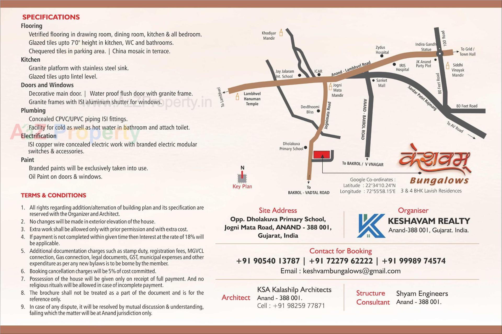 of real estate project Keshvam Bunglows located at Bakrol, Anand, Gujarat