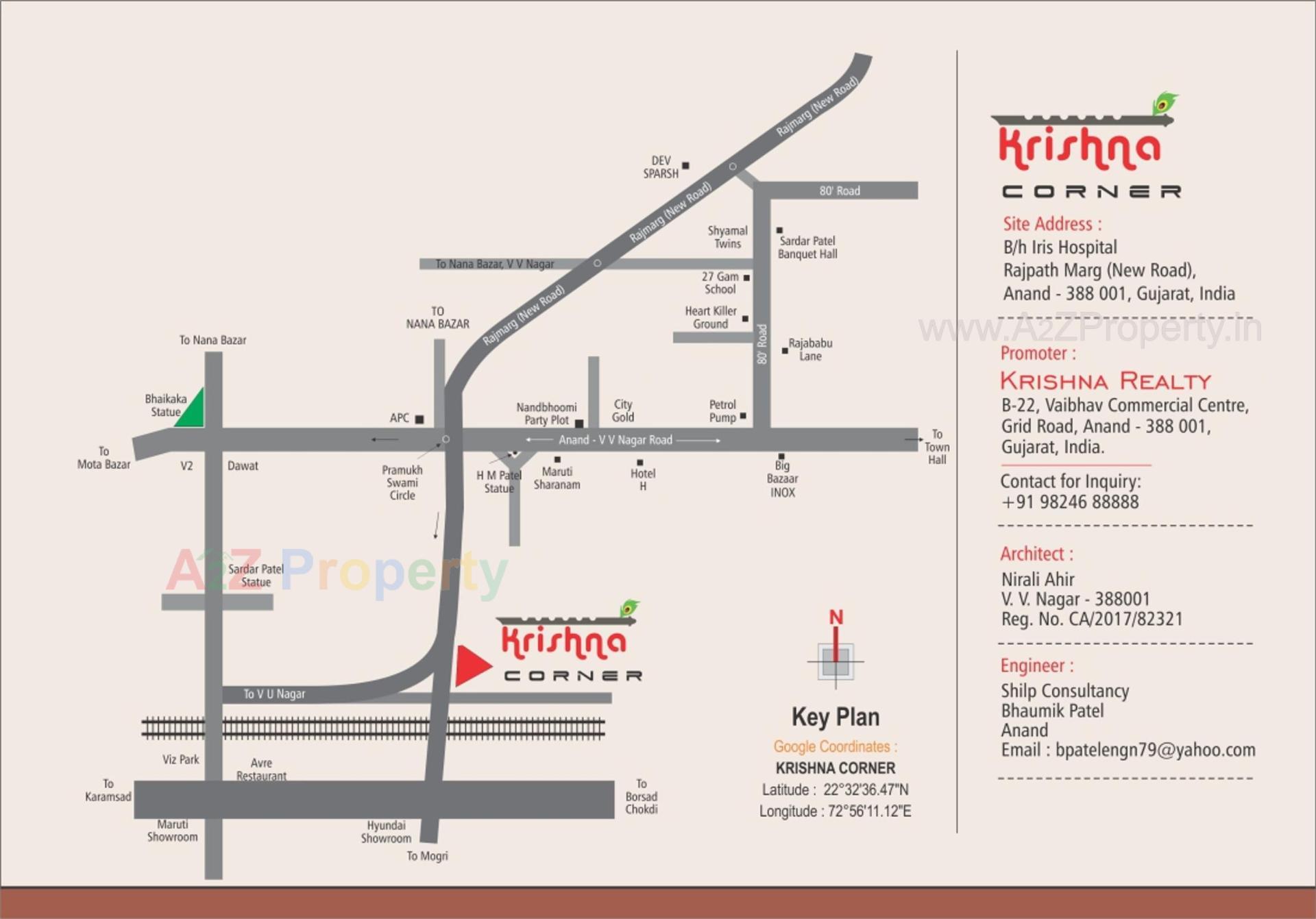  of real estate project Krishna Corner located at Karamsad, Anand, Gujarat