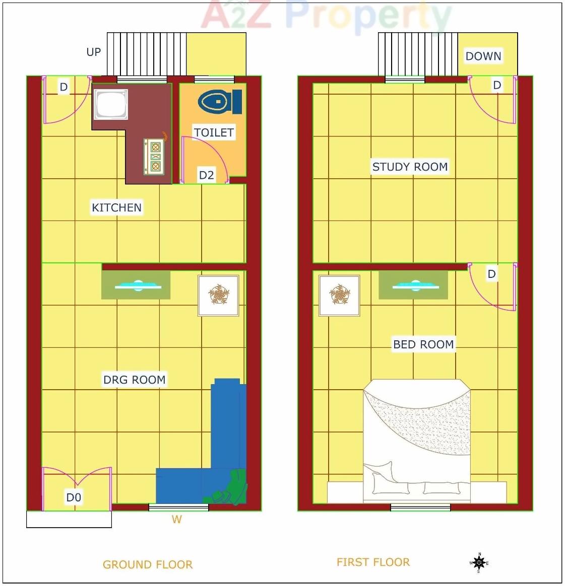 Layout of real estate project Krishna Park located at Bakrol, Anand, Gujarat