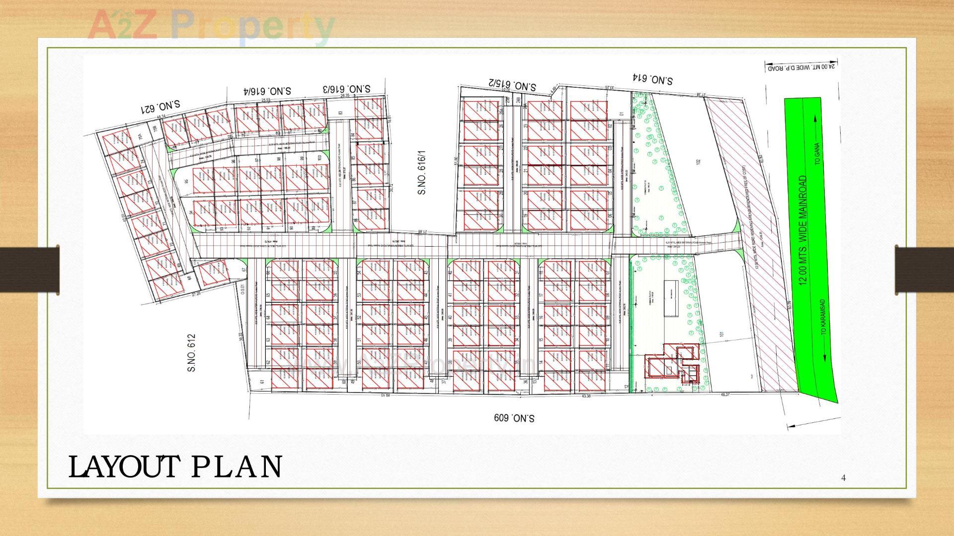 Layout of real estate project Laksh Neelakash located at Karamsad, Anand, Gujarat