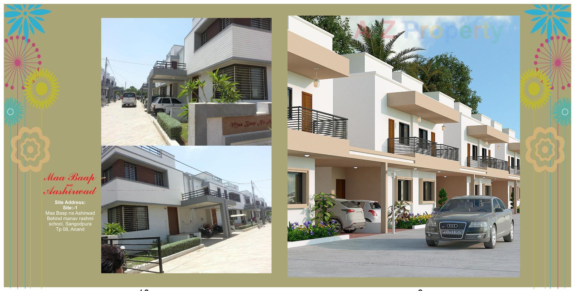 3D Elevation of real estate project Maa Baap Na Aashirwad located at Borsad, Anand, Gujarat