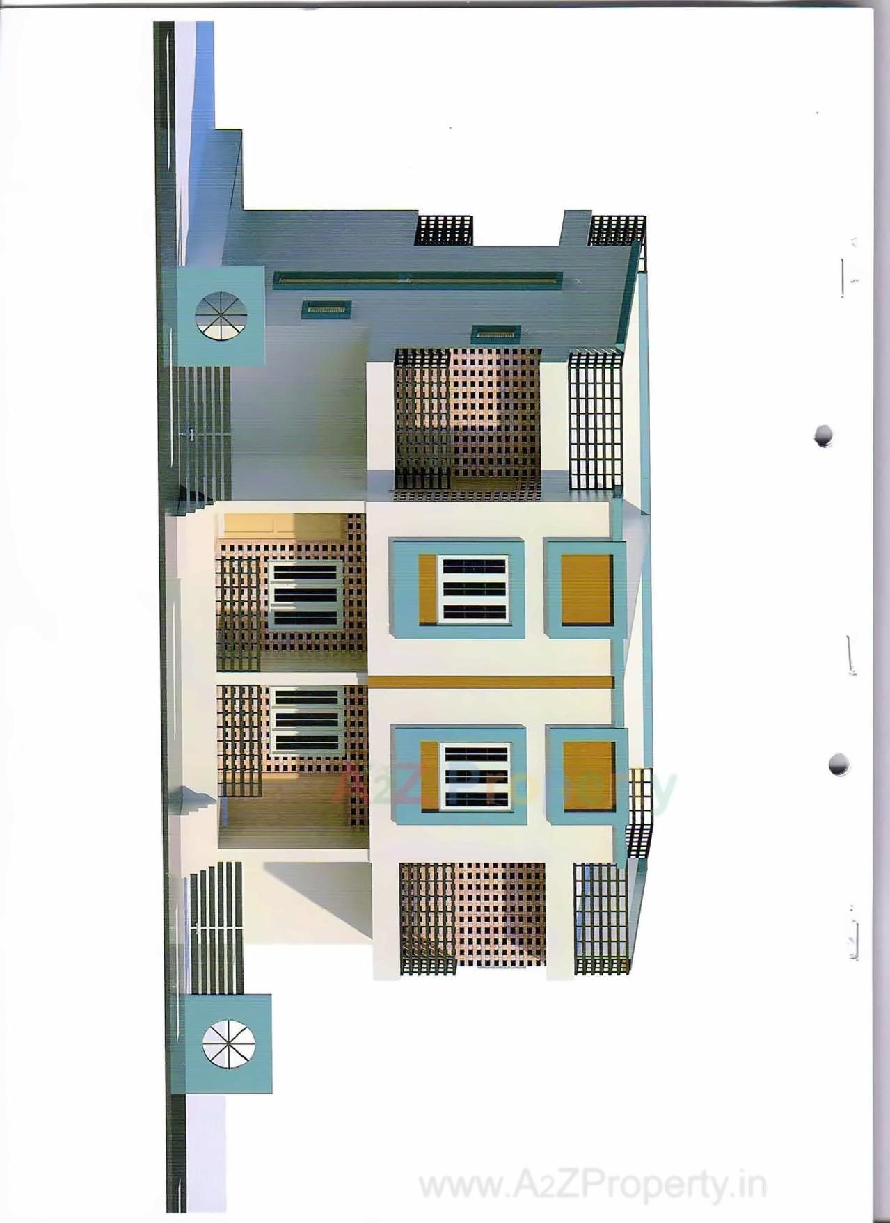 3D Elevation of real estate project Maa Saraswati Duplex located at Borsad, Anand, Gujarat