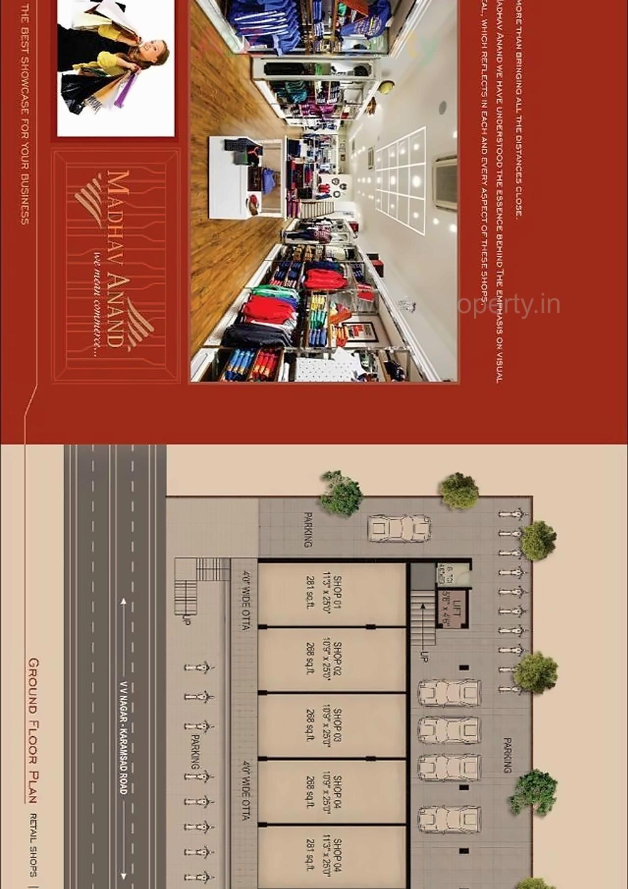 Layout of real estate project Madhav Anand located at Vallabh-vidhyanagar, Anand, Gujarat