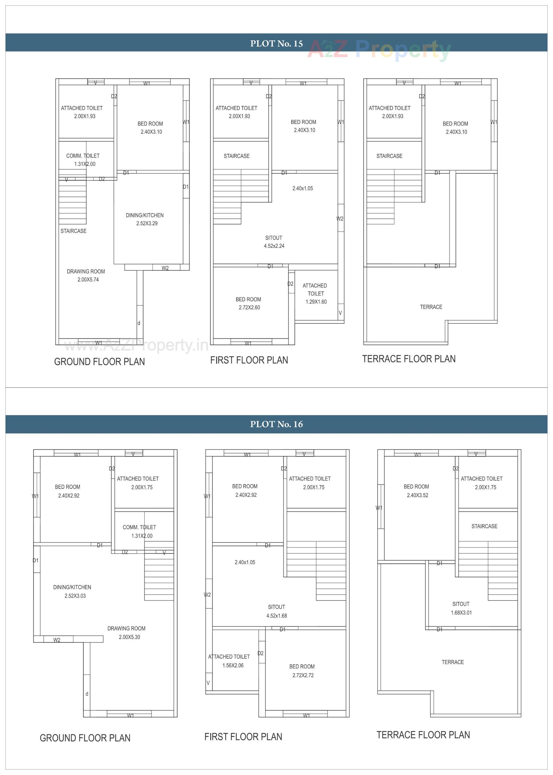Layout of real estate project Nanddham Bungalows located at Bakrol, Anand, Gujarat