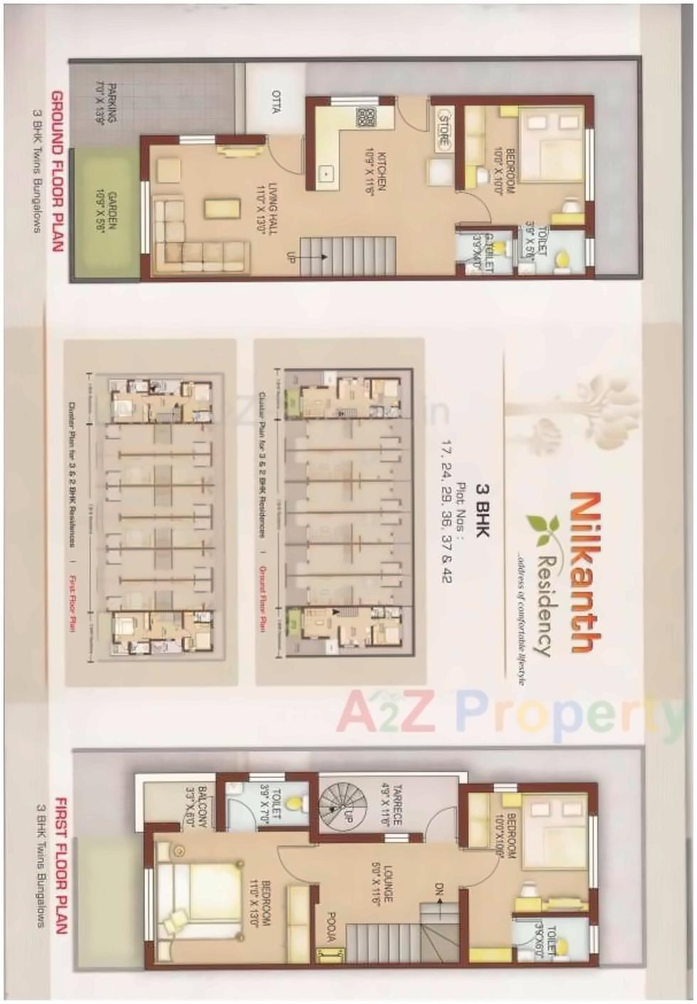 Layout of real estate project Nilkanth Residency located at Anand, Anand, Gujarat