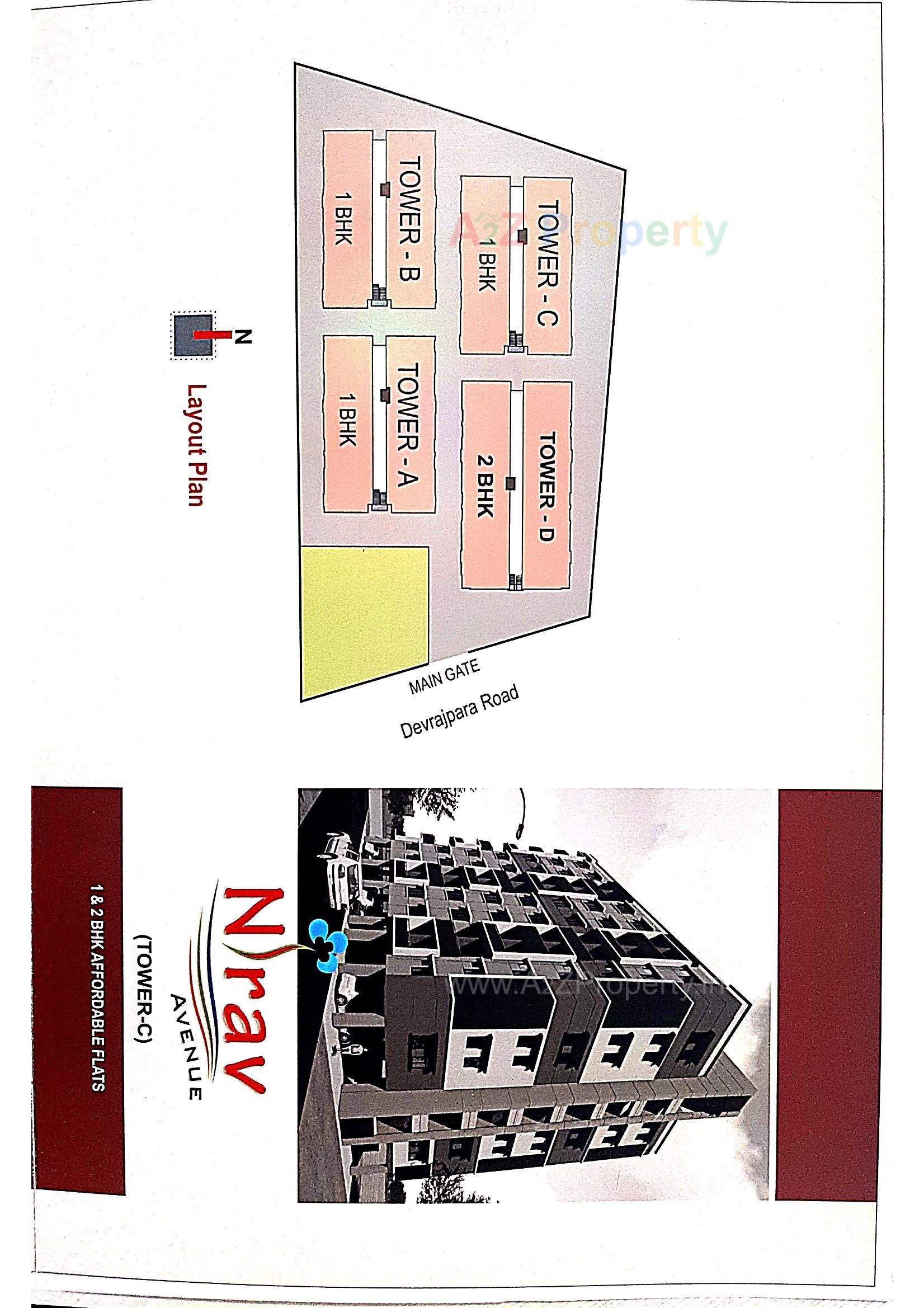 Layout of real estate project Nirav Avenue (tower   C) located at Karmsad, Anand, Gujarat
