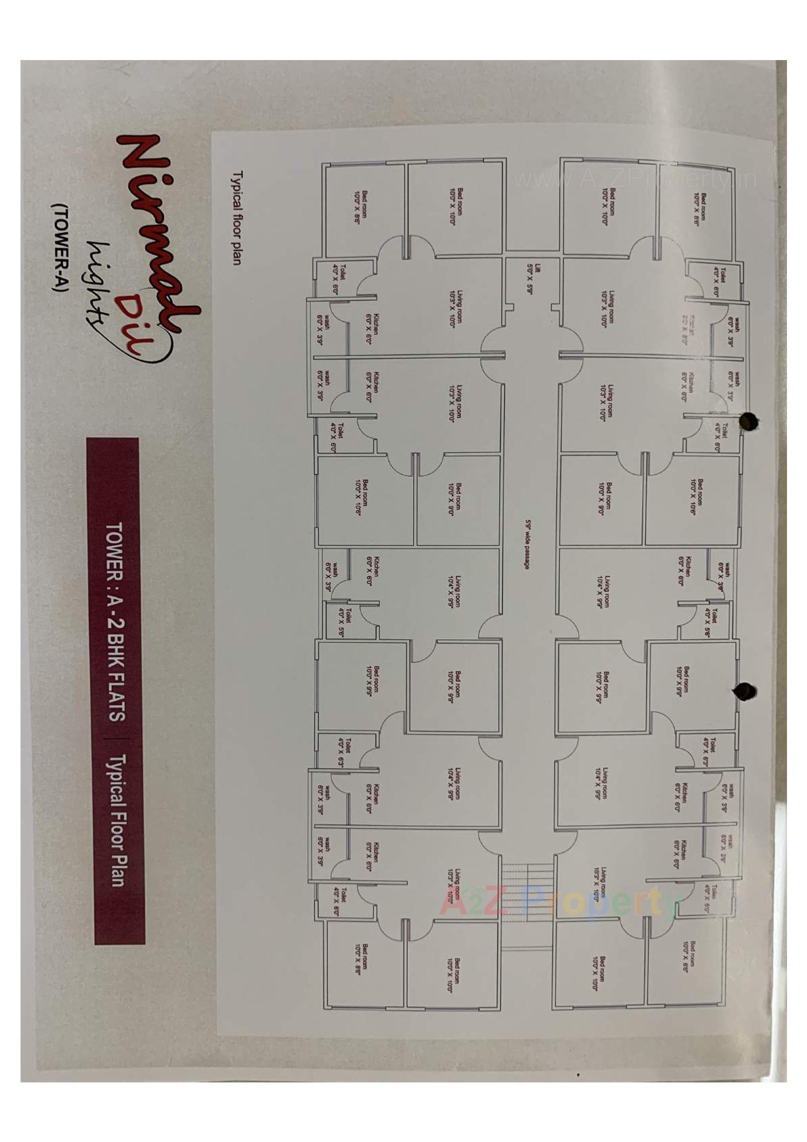 Layout of real estate project Nirmal Dil Heights (tower A) located at Karamsad, Anand, Gujarat