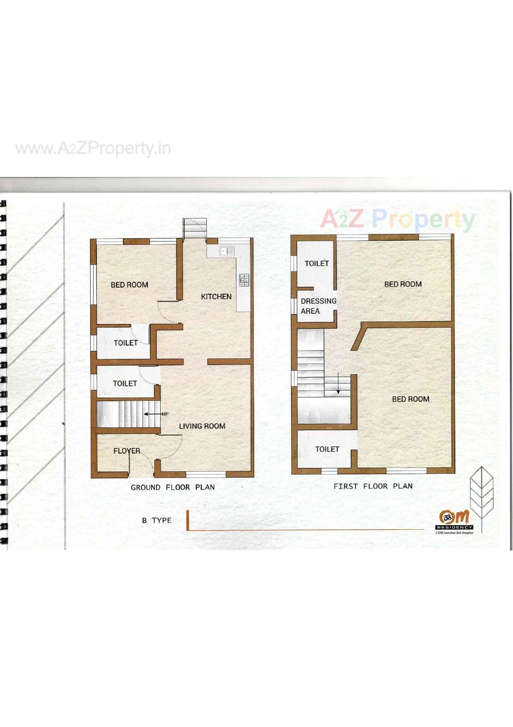 Layout of real estate project Om Residency located at Anand, Anand, Gujarat