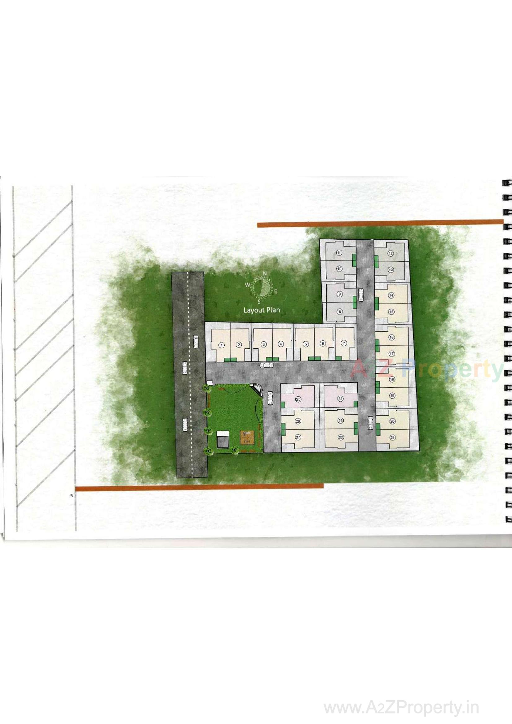 Layout of real estate project Om Residency located at Anand, Anand, Gujarat