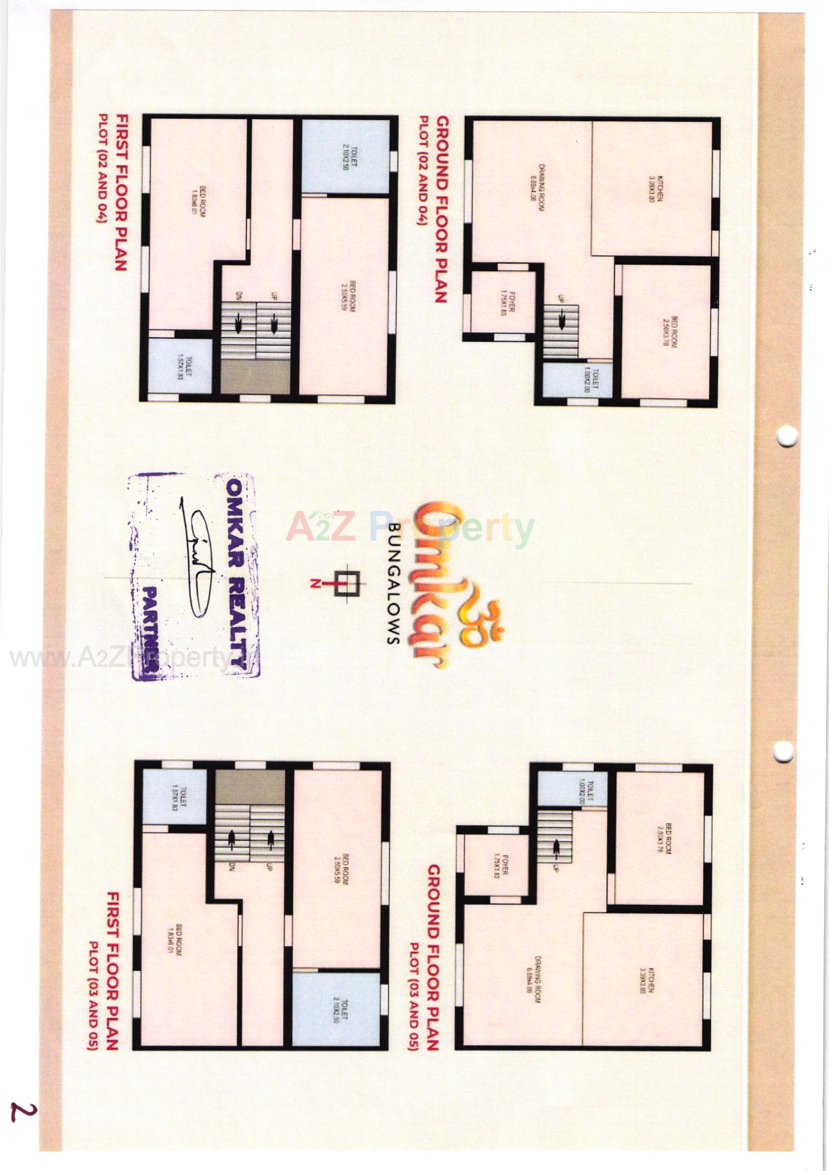 Layout of real estate project Omkar Bungalows located at Bakrol, Anand, Gujarat