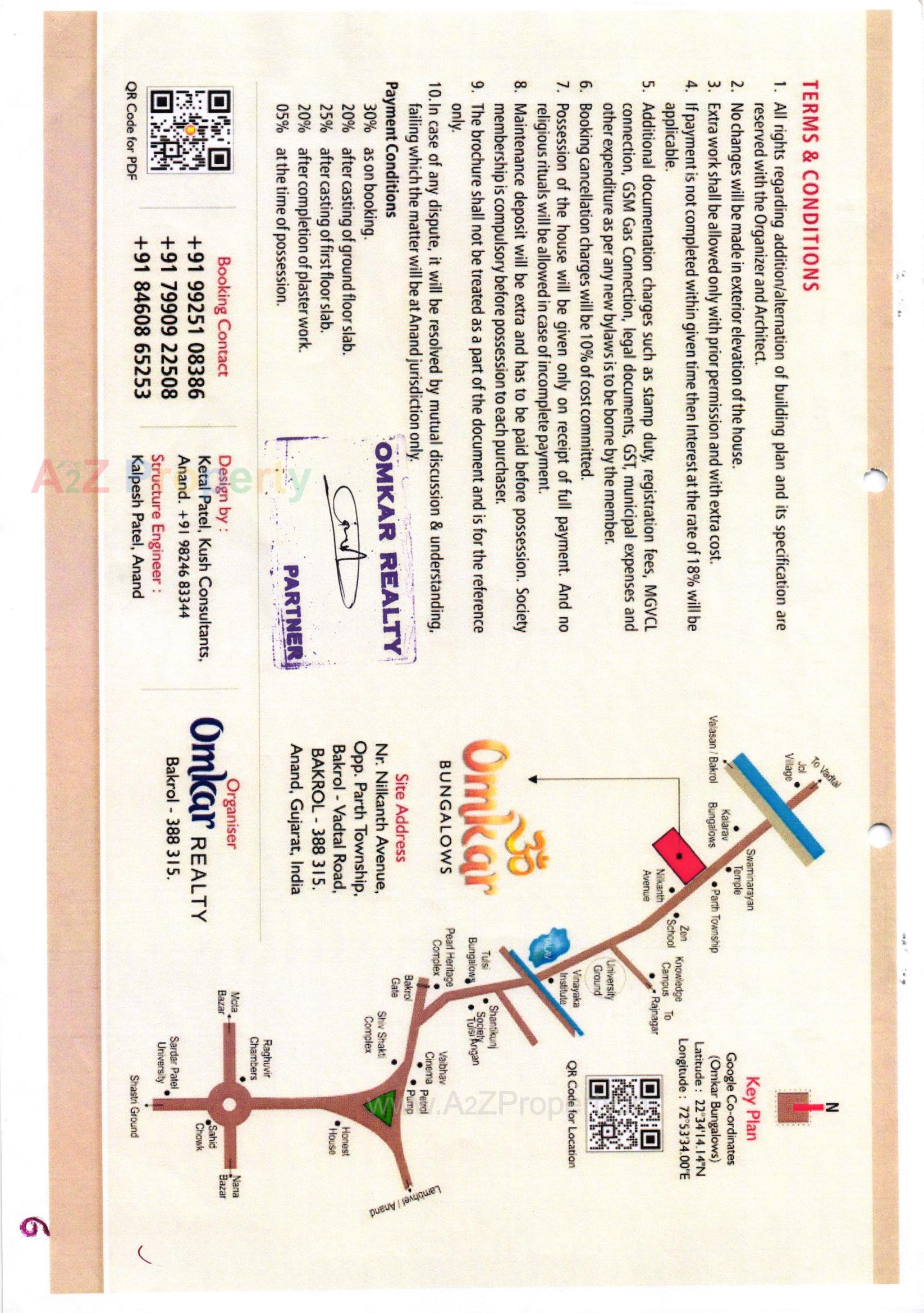  of real estate project Omkar Bungalows located at Bakrol, Anand, Gujarat