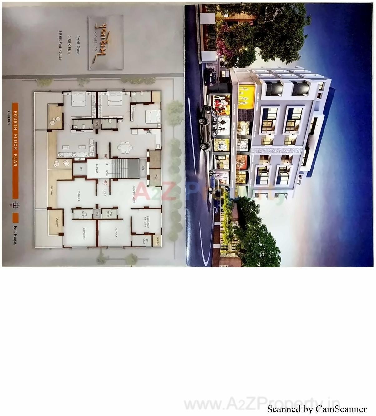 Layout of real estate project Prabodham Complex located at Vaiiabh-vidhyanagar, Anand, Gujarat