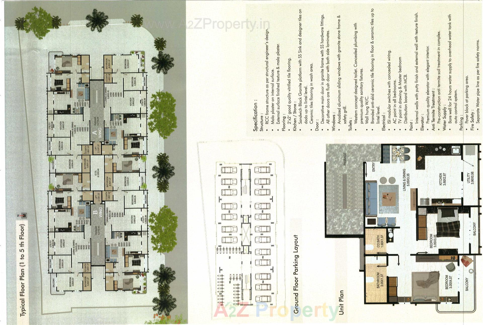 Layout of real estate project Prabodham Heights located at Anand, Anand, Gujarat