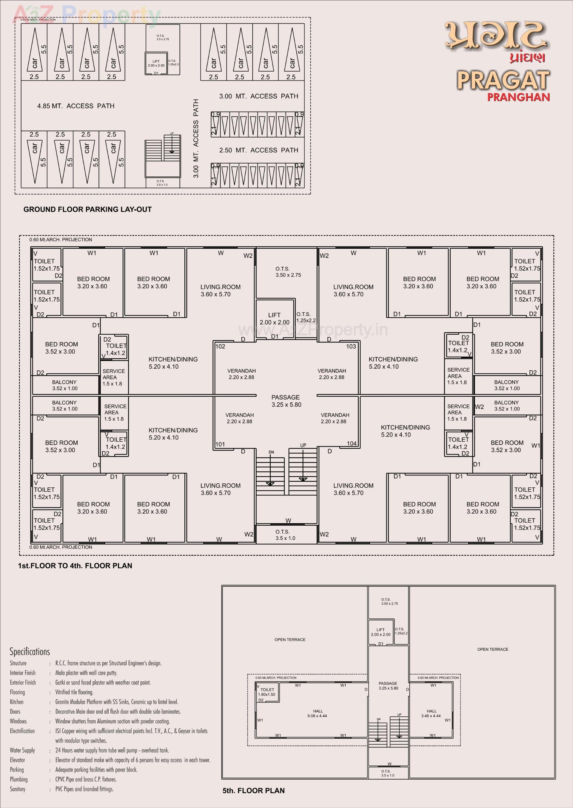 Layout of real estate project Pragat Pranghan located at Vallabh-vidyanagar, Anand, Gujarat