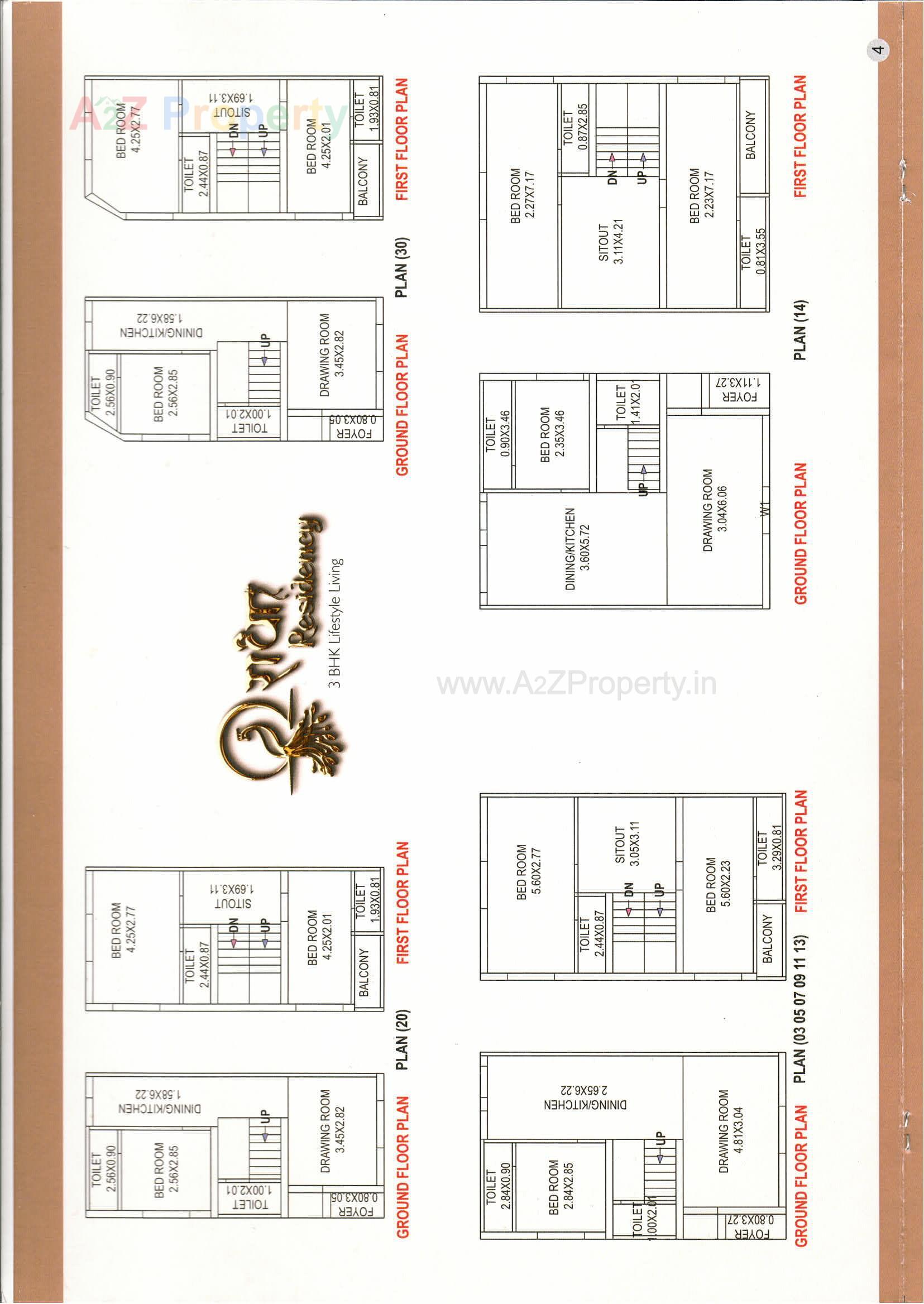 Layout of real estate project Radha Residency located at Karamsad, Anand, Gujarat