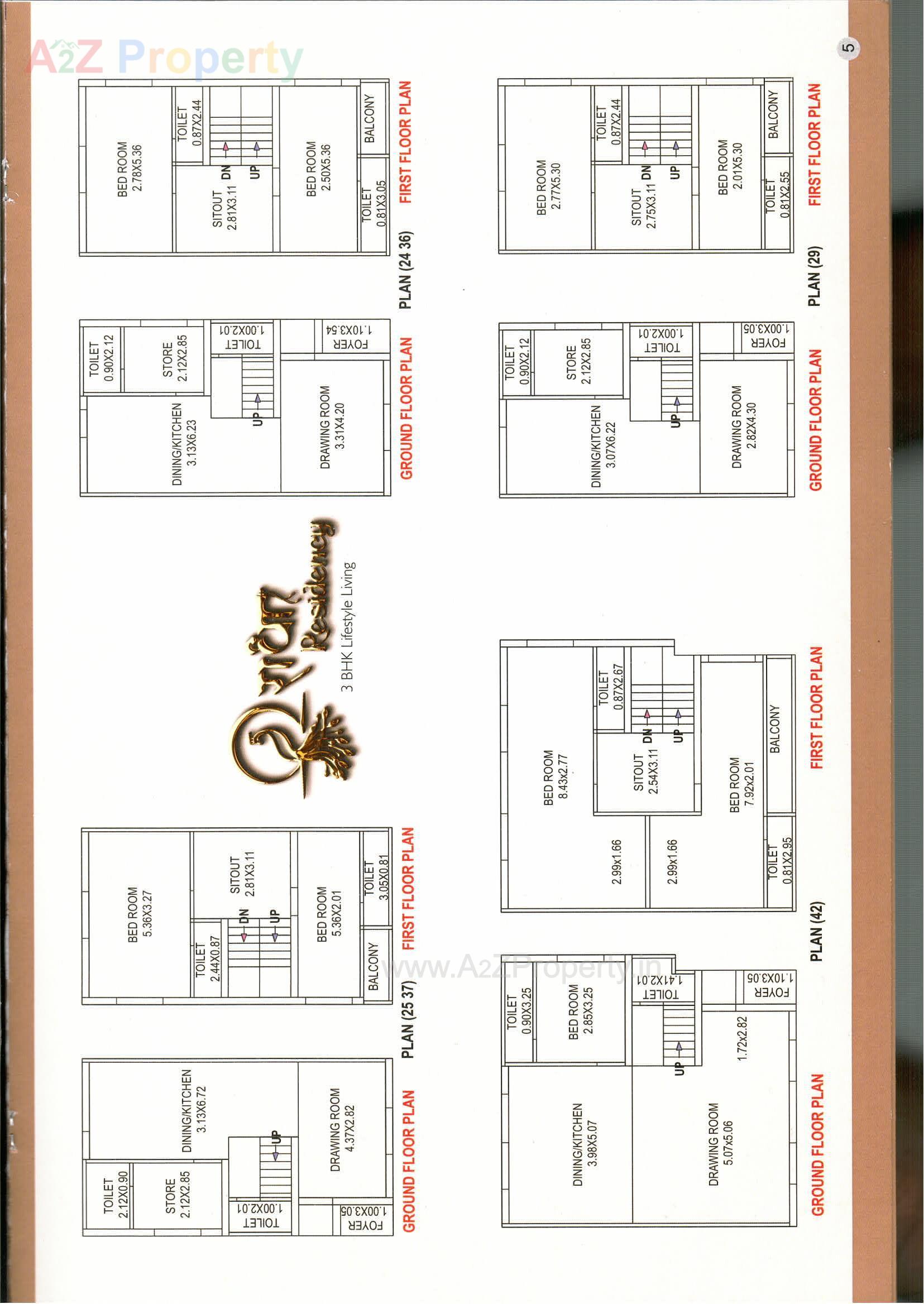 Layout of real estate project Radha Residency located at Karamsad, Anand, Gujarat