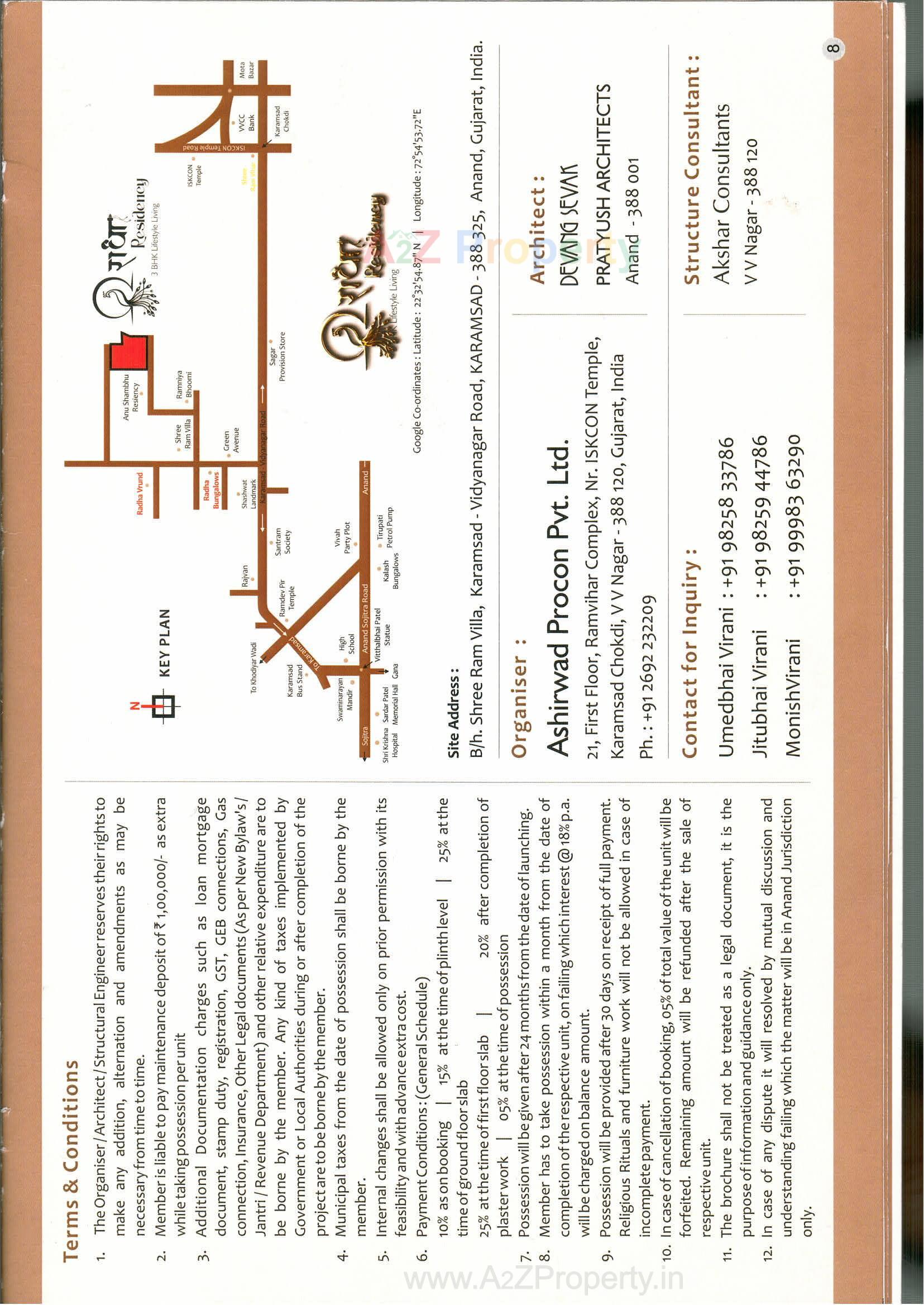  of real estate project Radha Residency located at Karamsad, Anand, Gujarat