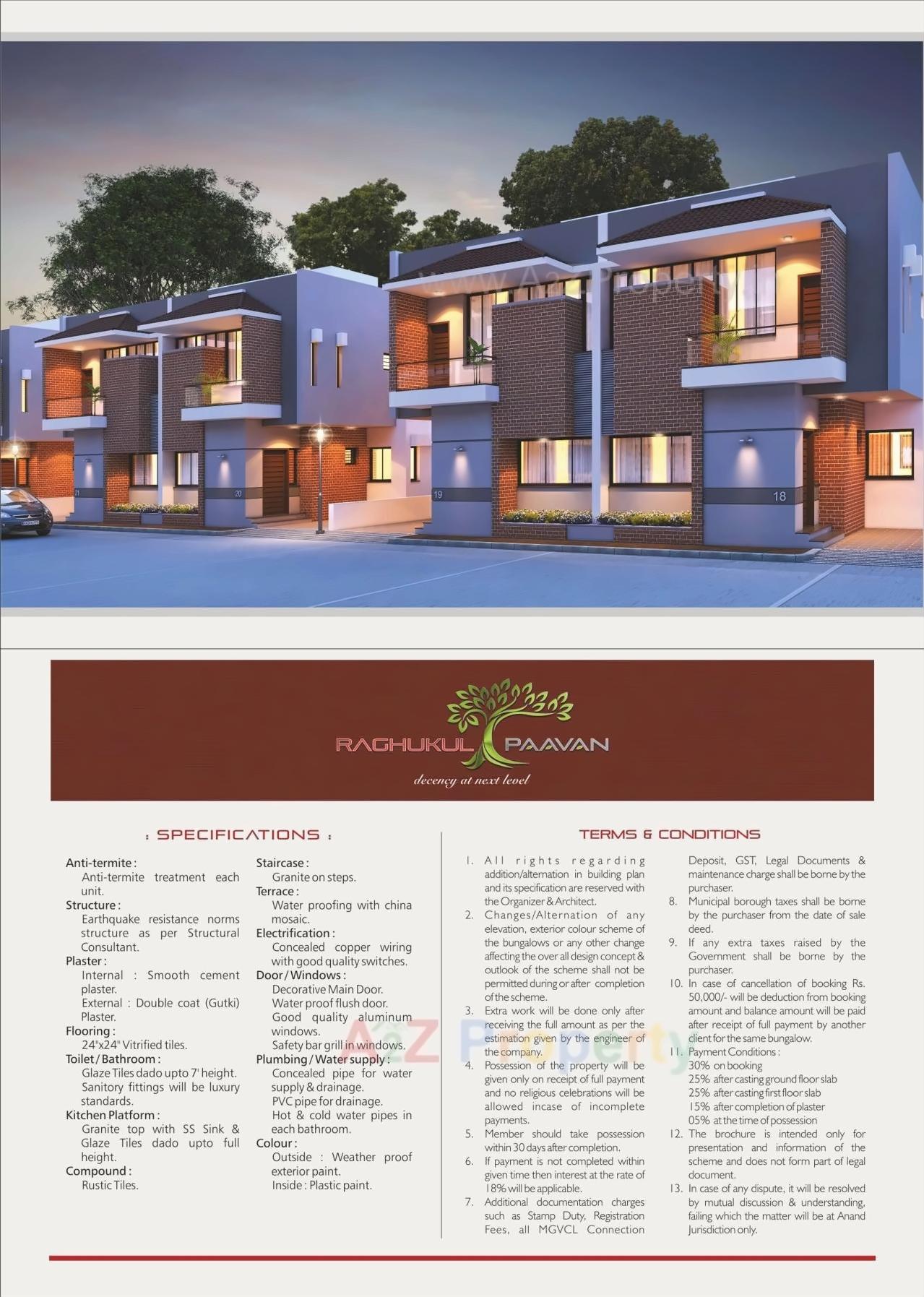3D Elevation of real estate project Raghukul Paavan located at Karamsad, Anand, Gujarat