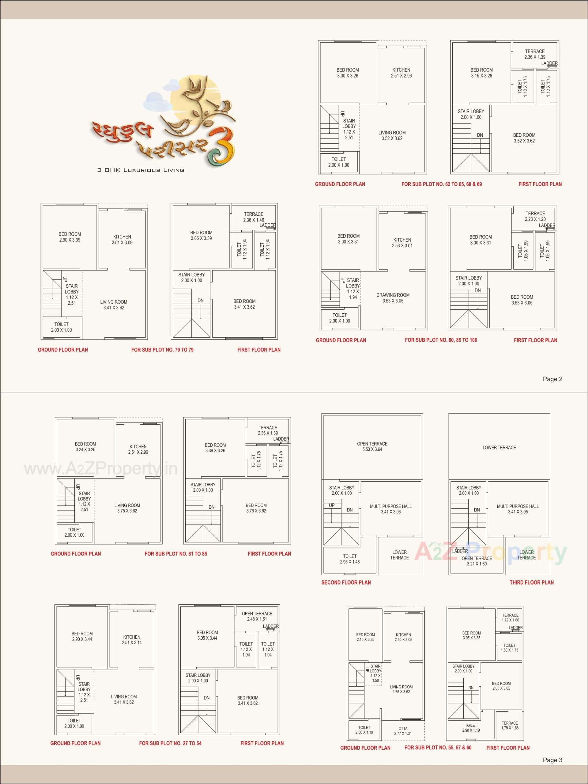 Layout of real estate project Raghukul Parisar located at Karamsad, Anand, Gujarat