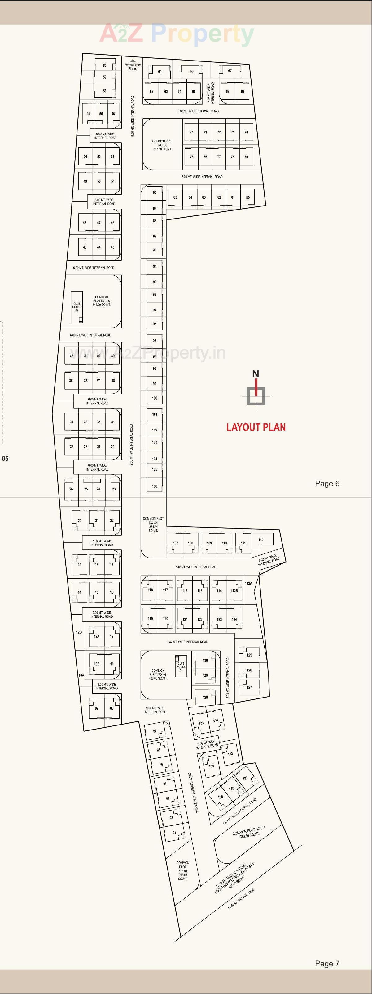 Layout of real estate project Raghukul Parisar located at Karamsad, Anand, Gujarat