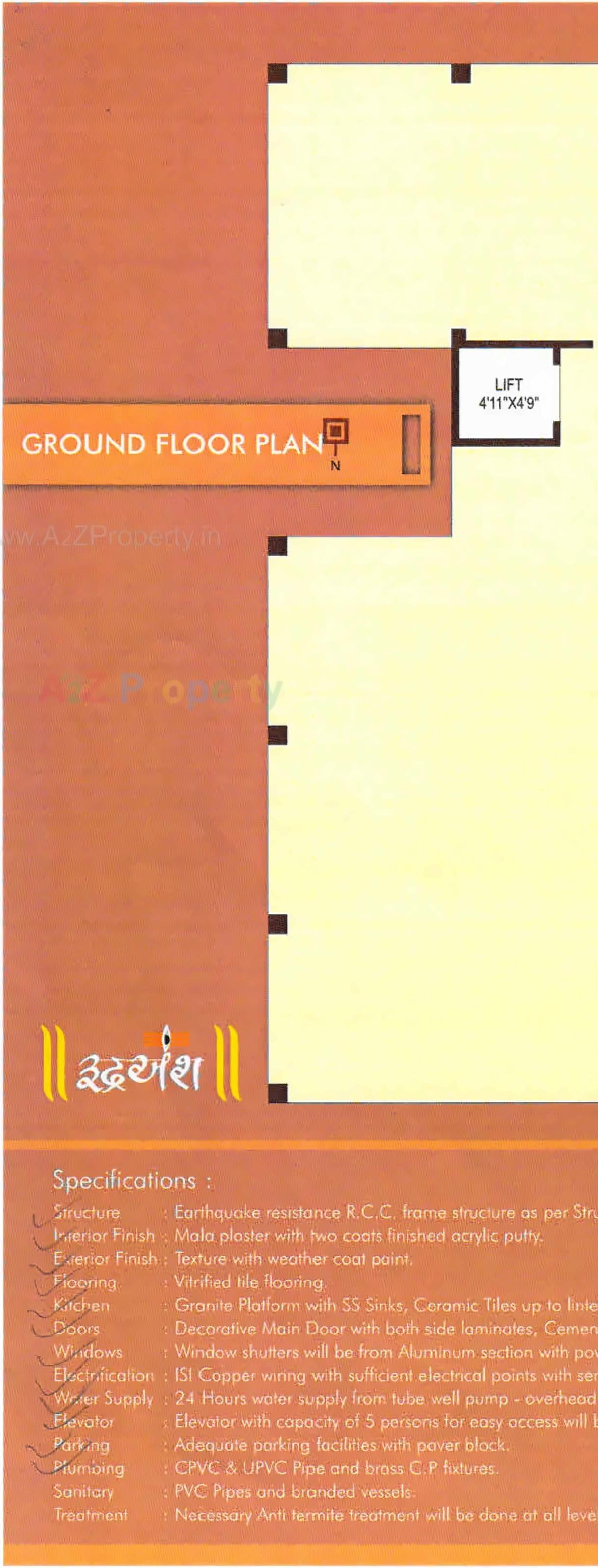 Layout of real estate project Rudra Ansh located at Anand, Anand, Gujarat