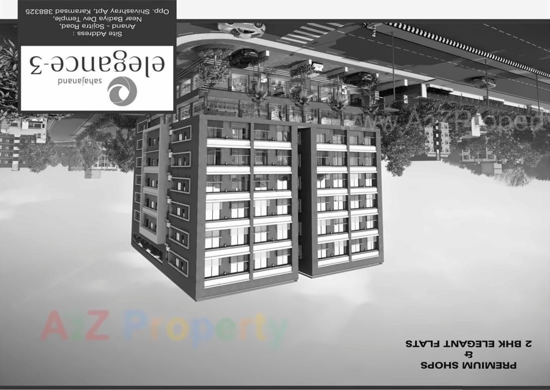 3D Elevation of real estate project Sahajanad Elegance located at Karamsad, Anand, Gujarat