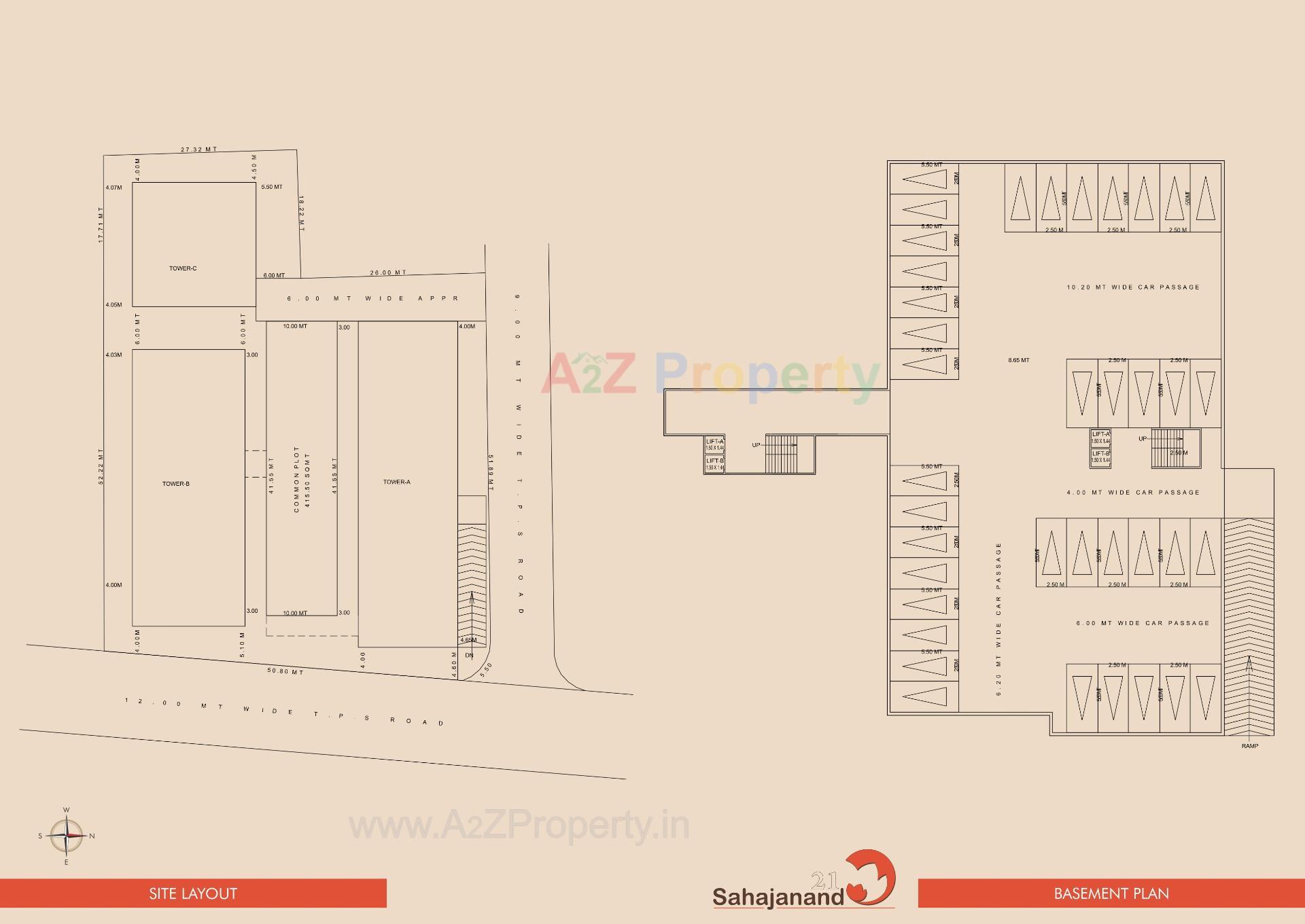 Layout of real estate project Sahajanand located at Karamsad, Anand, Gujarat