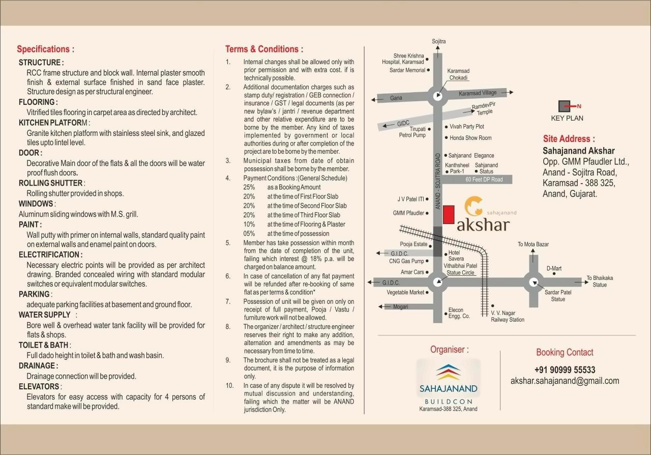  of real estate project Sahajanand Akshar located at Karamsad, Anand, Gujarat
