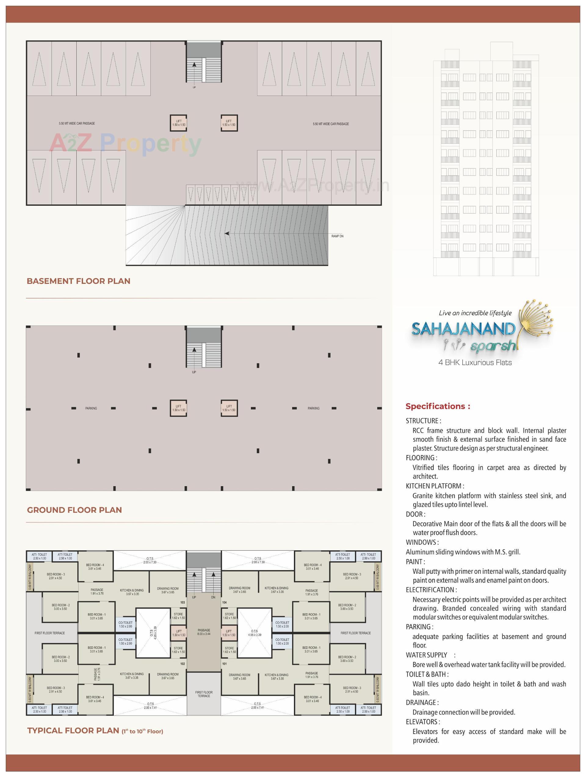 Layout of real estate project Sahajanand Sparsh located at Anand, Anand, Gujarat