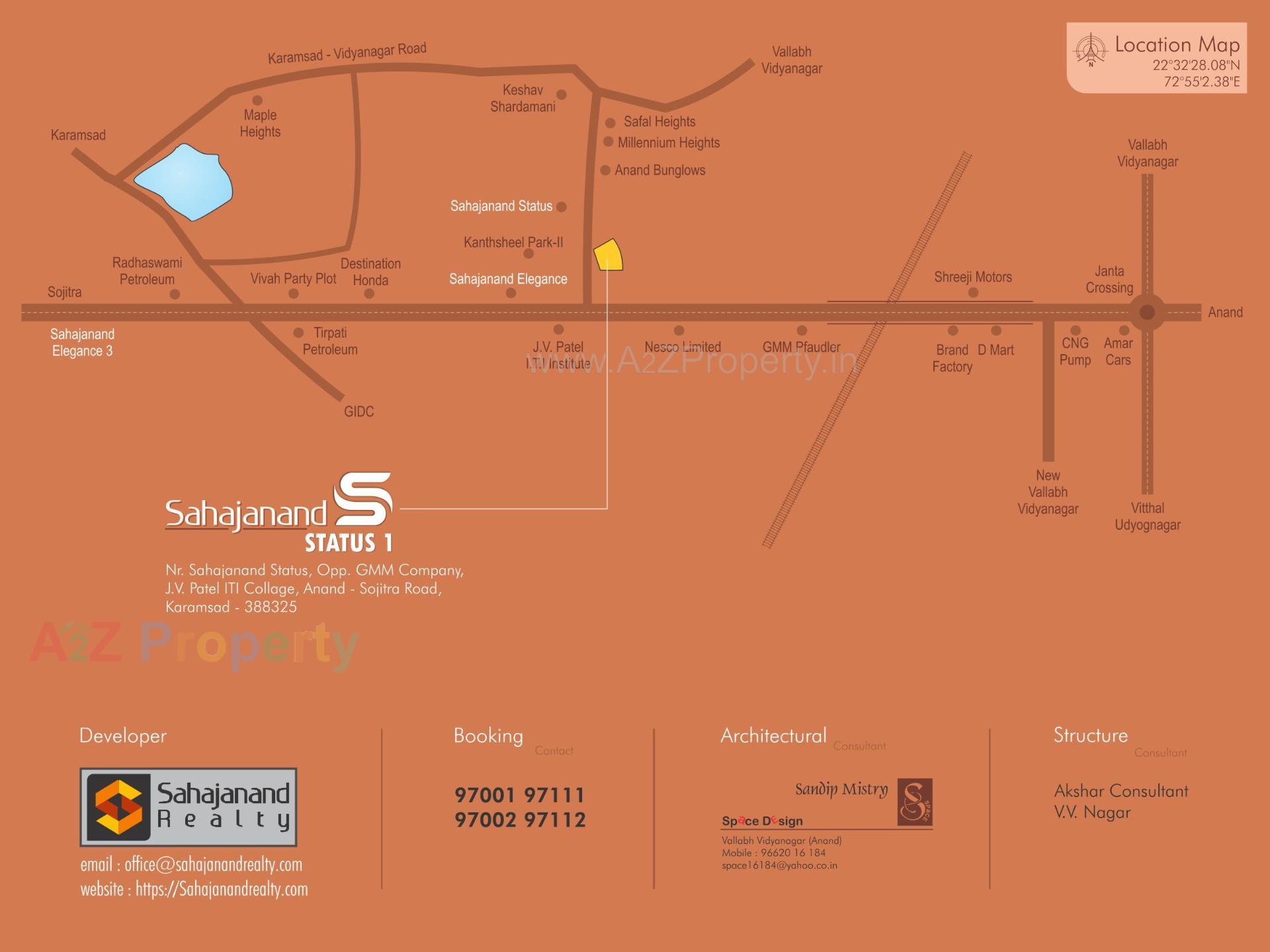  of real estate project Sahajanand Status located at Karamsad, Anand, Gujarat