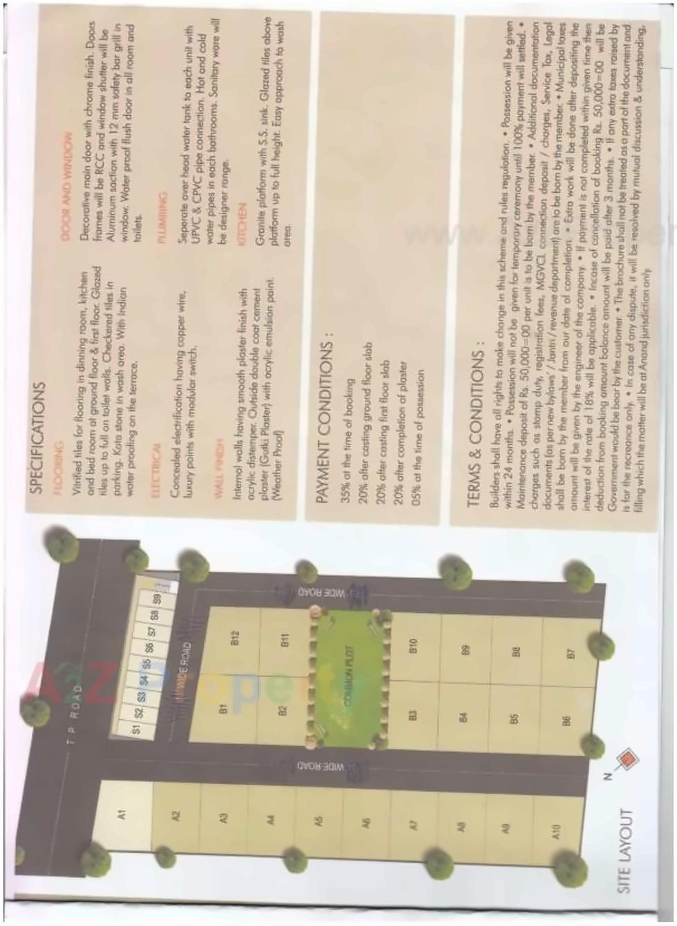 Layout of real estate project Sanskar Vihar located at Anand, Anand, Gujarat