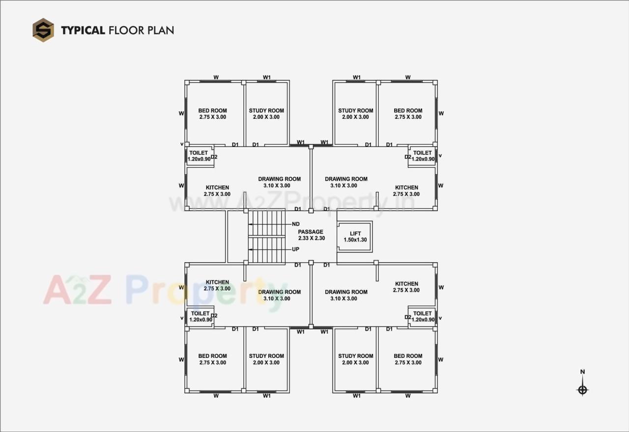 Layout of real estate project Sarjan 4 located at Vallabh-vidhyanagar, Anand, Gujarat