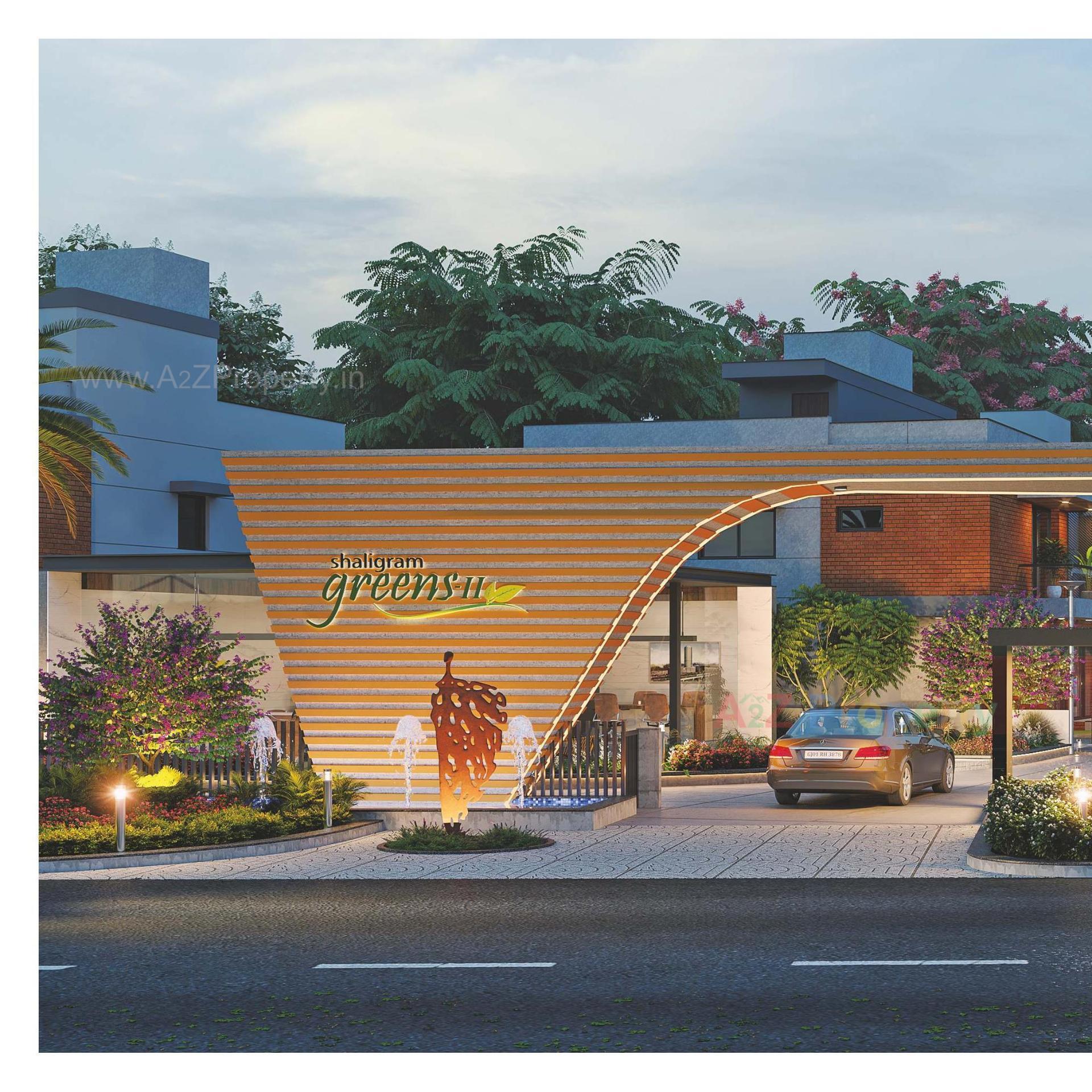 3D Elevation of real estate project Shaligram Greens Ii located at Bakrol, Anand, Gujarat