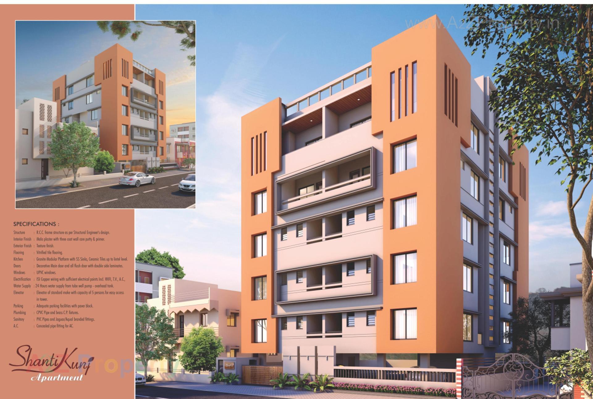 3D Elevation of real estate project Shantikunj Apartment located at Anand, Anand, Gujarat
