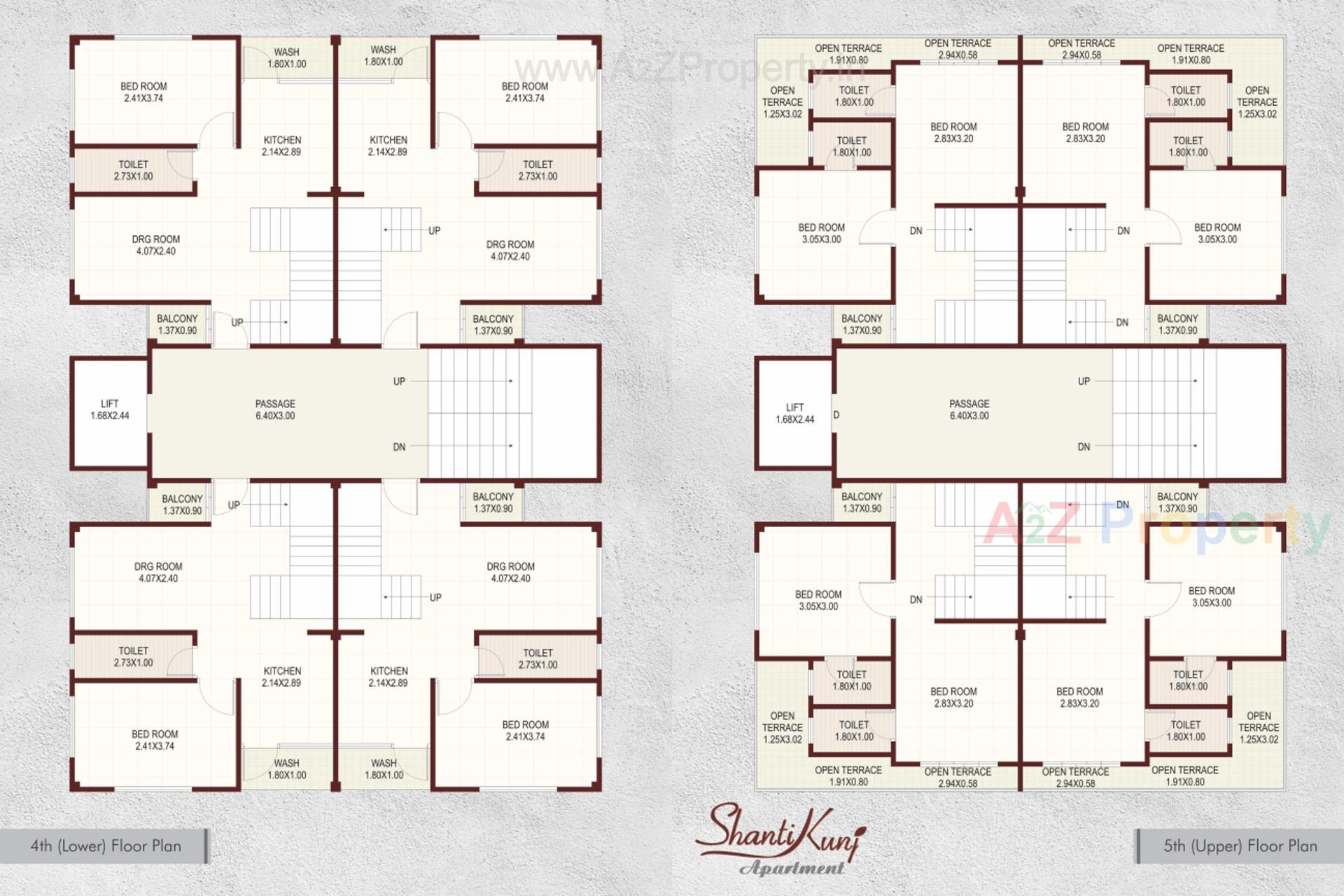 Layout of real estate project Shantikunj Apartment located at Anand, Anand, Gujarat