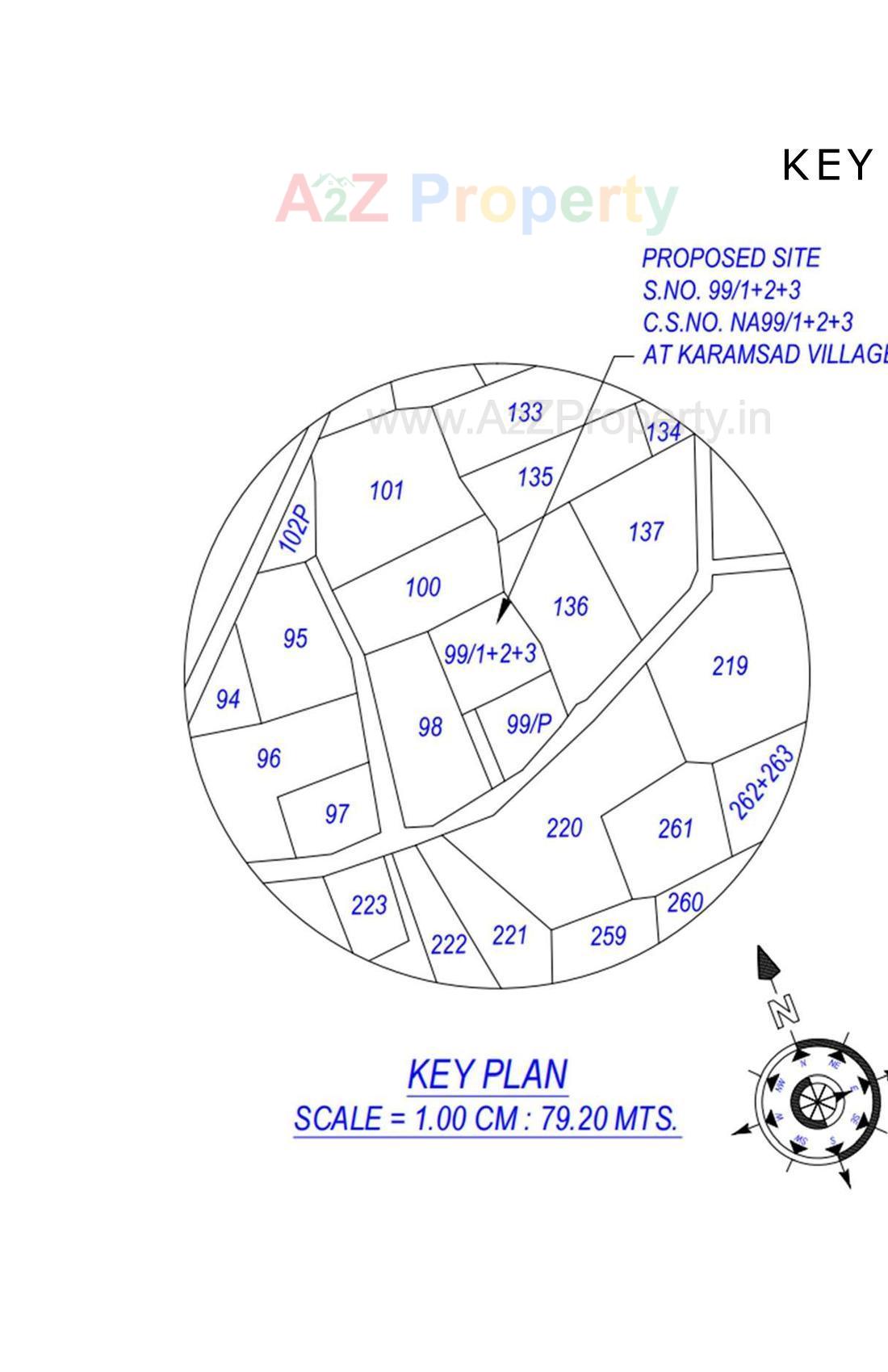 Layout of real estate project Shatak Villa located at Karamsad, Anand, Gujarat