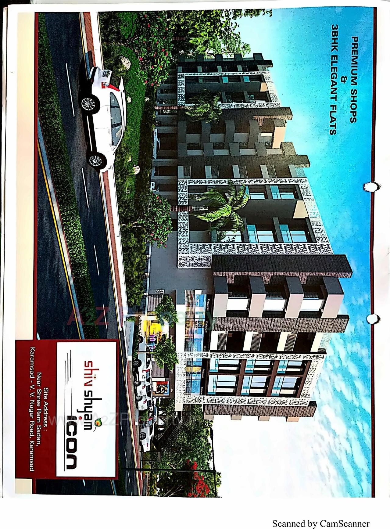 3D Elevation of real estate project Shiv Shyam Icon located at Karamsad, Anand, Gujarat